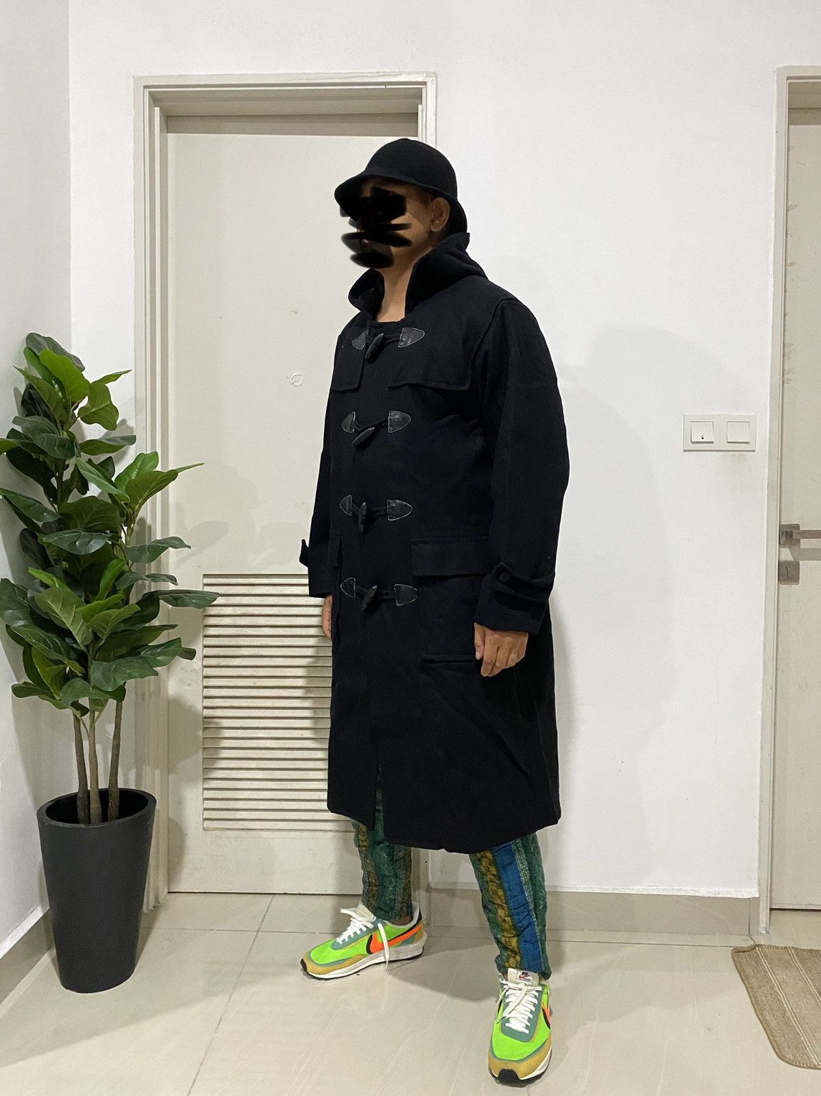 Designer × Rei Kawakubo Full black made in japan Wool Duffle coat by Red Hot Blue Size US XL / EU 56 / 4 - 2 Thumbnail