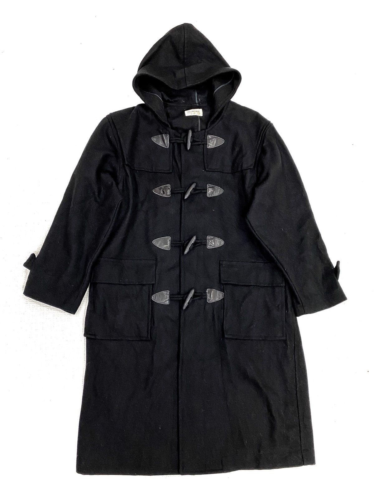 Designer × Rei Kawakubo Full black made in japan Wool Duffle coat by Red Hot Blue Size US XL / EU 56 / 4 - 3 Thumbnail