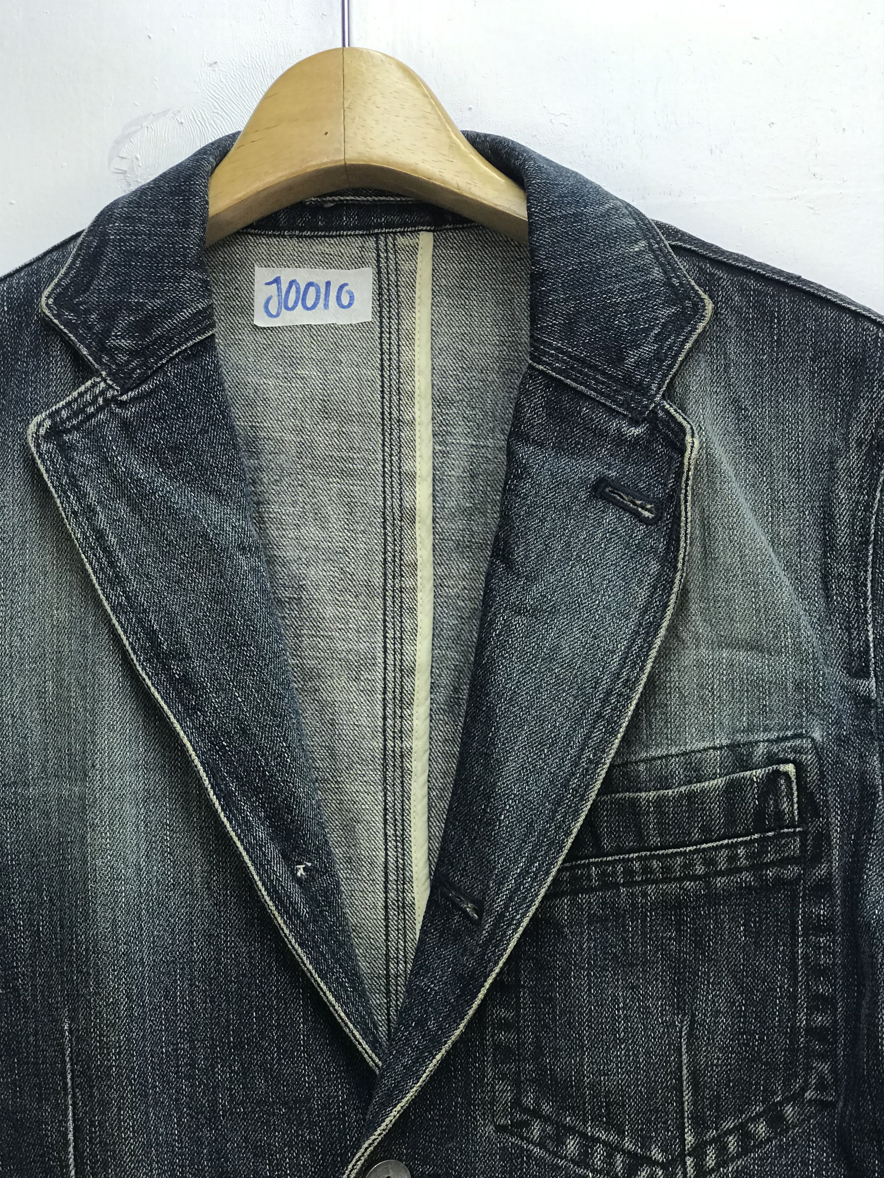Japanese Brand STEALS!! VINTAGE JUNMEN DENIM LOUNGE JACKET Size US S / EU 44-46 / 1 - 2 Thumbnail