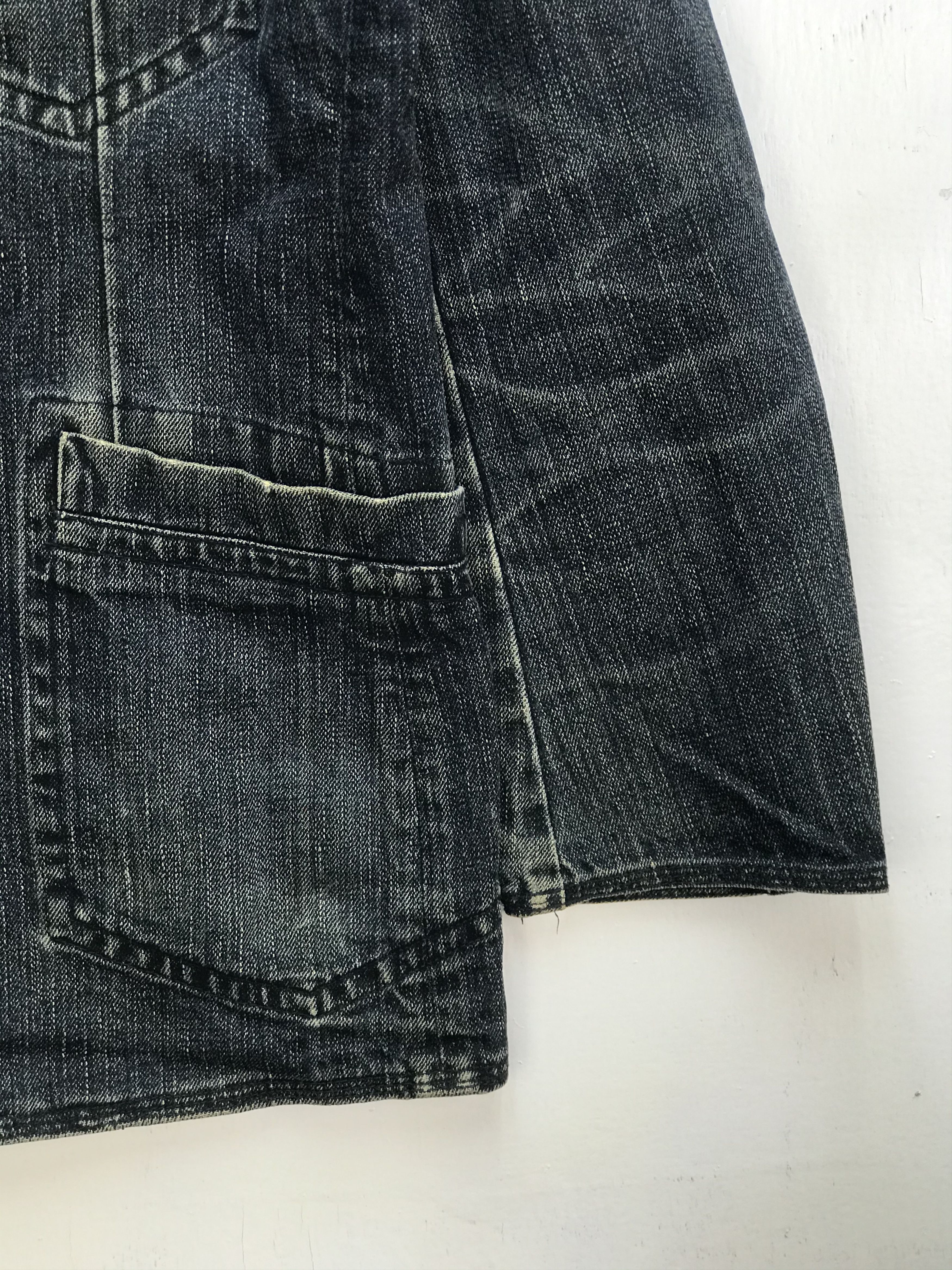 Japanese Brand STEALS!! VINTAGE JUNMEN DENIM LOUNGE JACKET Size US S / EU 44-46 / 1 - 3 Thumbnail