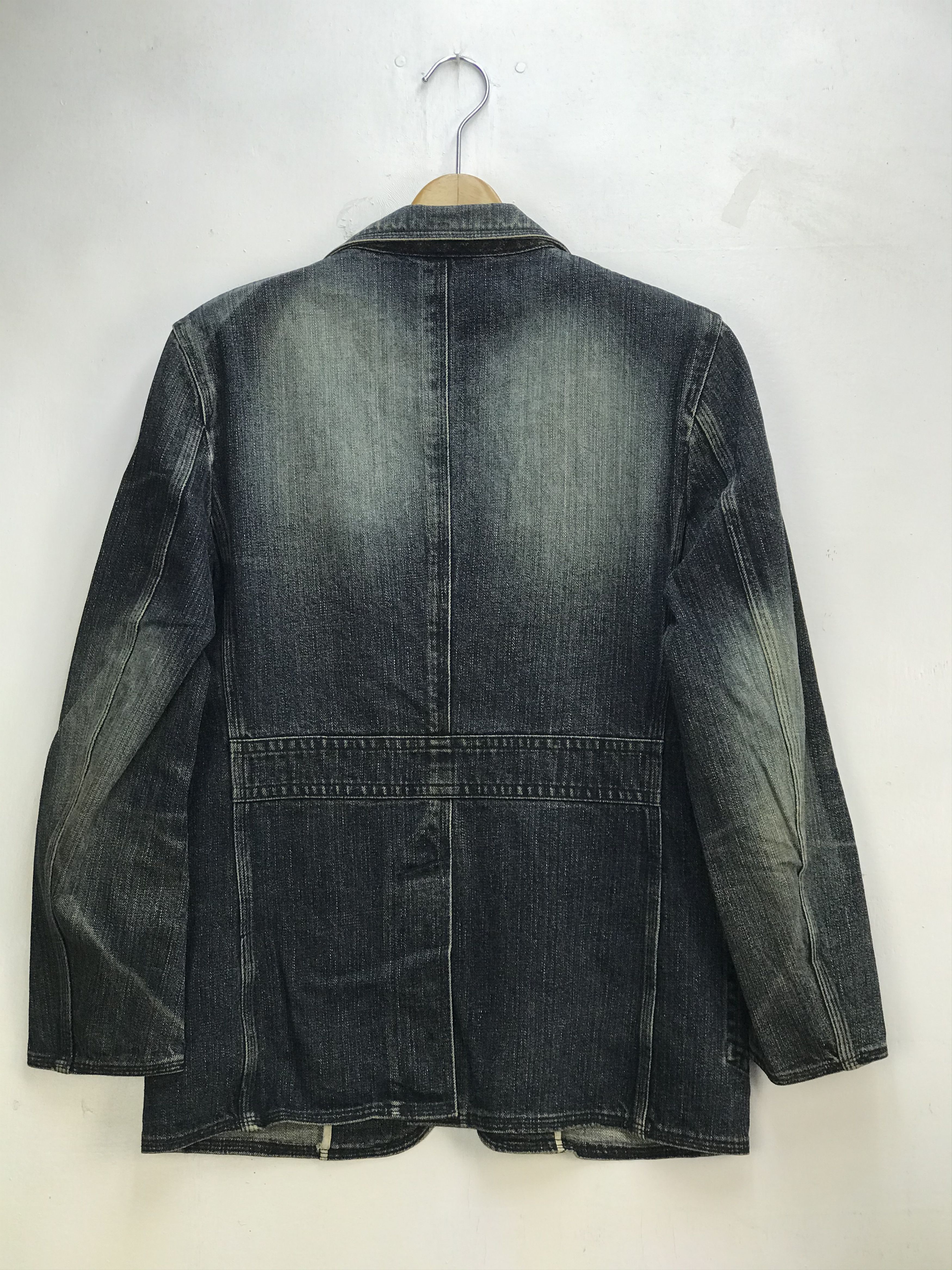 Japanese Brand STEALS!! VINTAGE JUNMEN DENIM LOUNGE JACKET Size US S / EU 44-46 / 1 - 6 Thumbnail