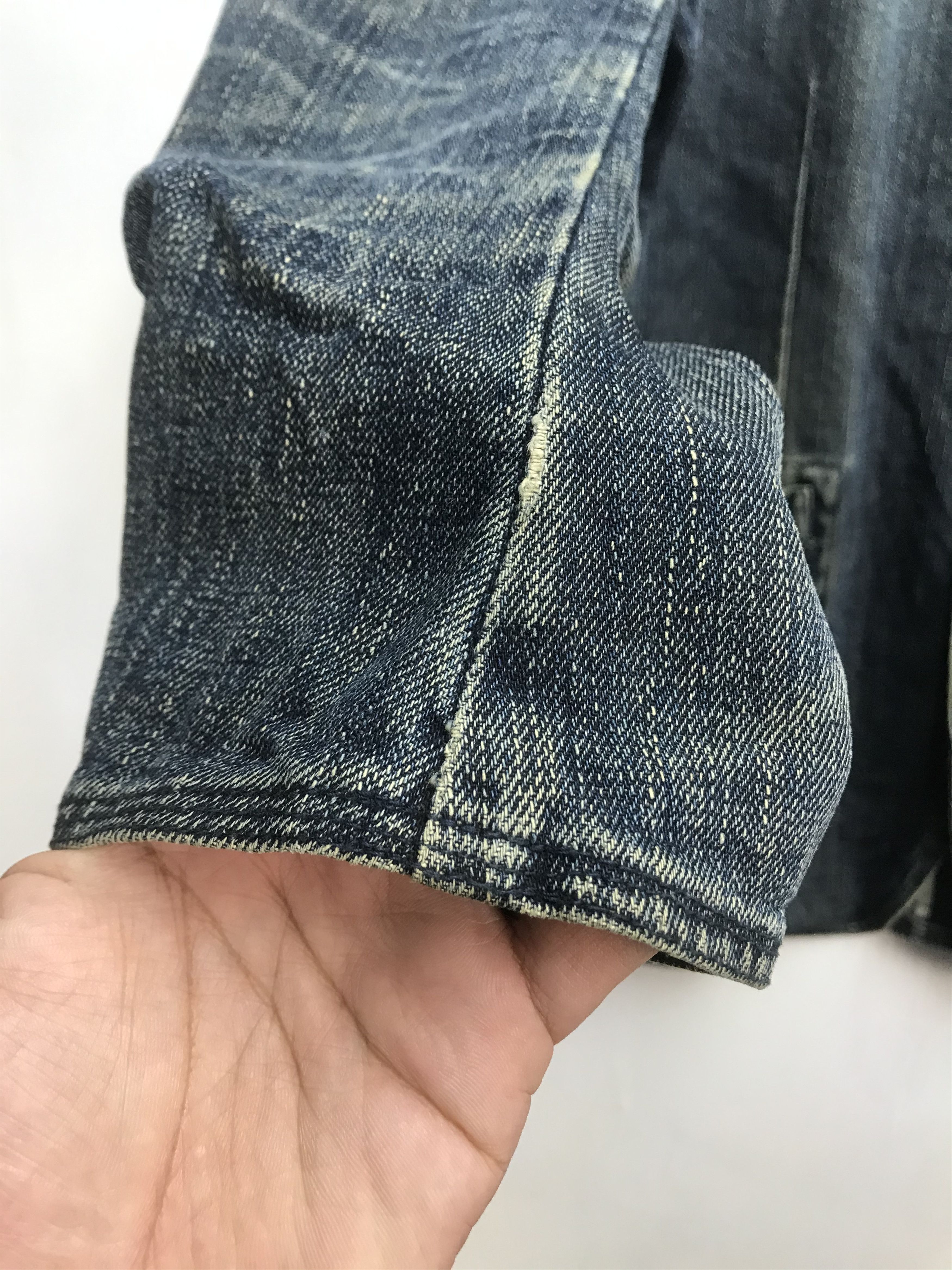 Japanese Brand STEALS!! VINTAGE JUNMEN DENIM LOUNGE JACKET Size US S / EU 44-46 / 1 - 4 Thumbnail