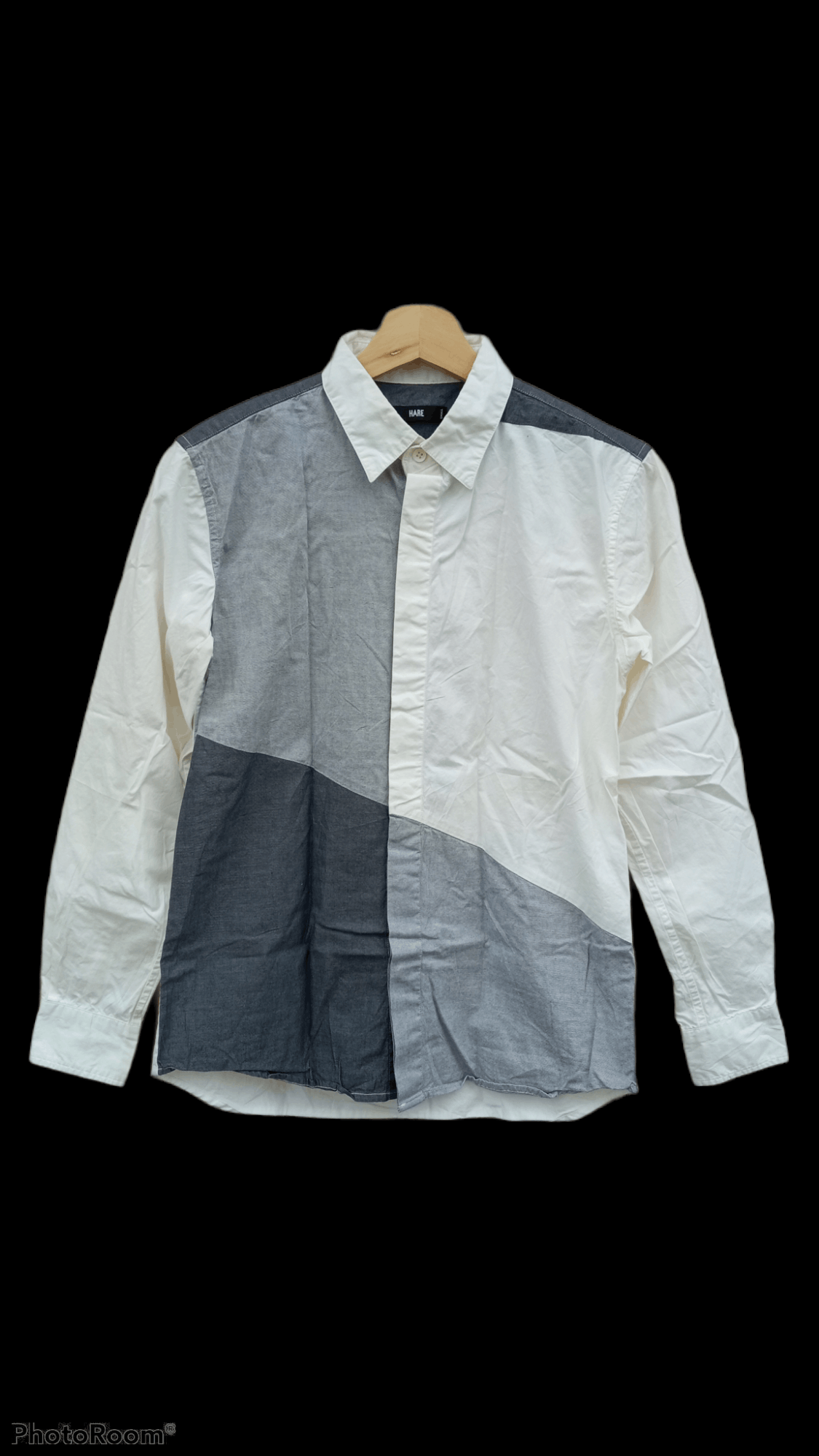 image of Hare Patchwork Button Up Shirt, Men's (Size Small)
