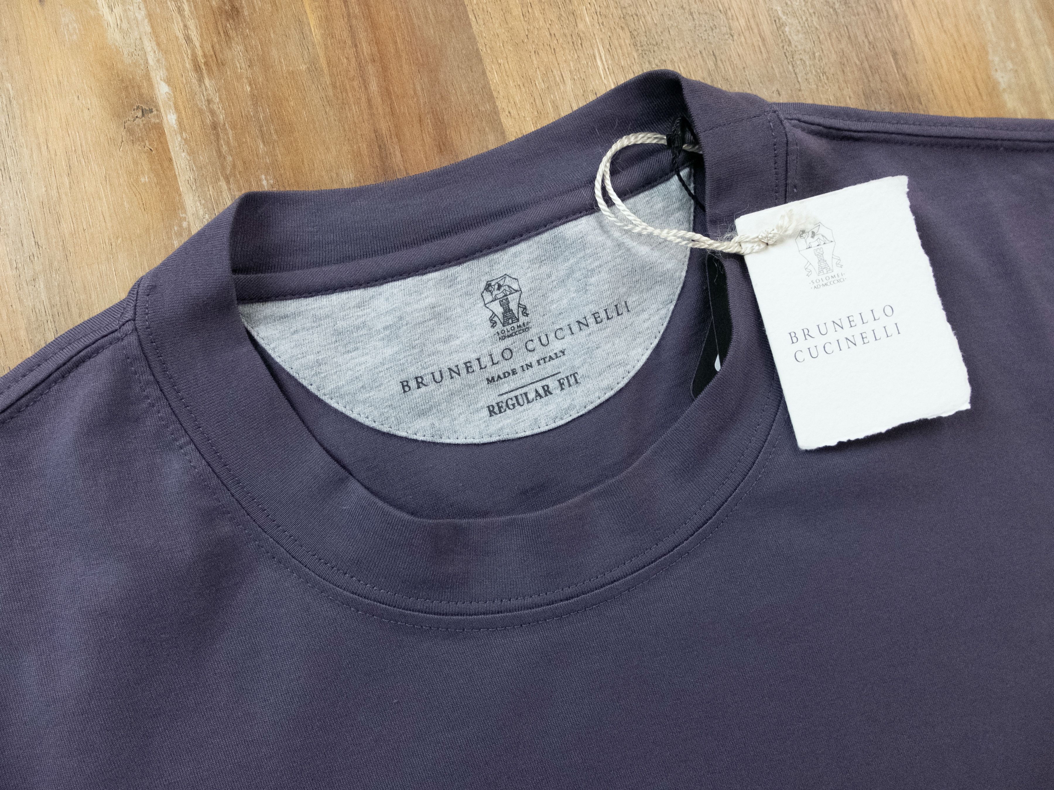 Brunello Cucinelli BRUNELLO CUCINELLI purple regular fit slogan t-shirt Small Size US S / EU 44-46 / 1 - 5 Thumbnail