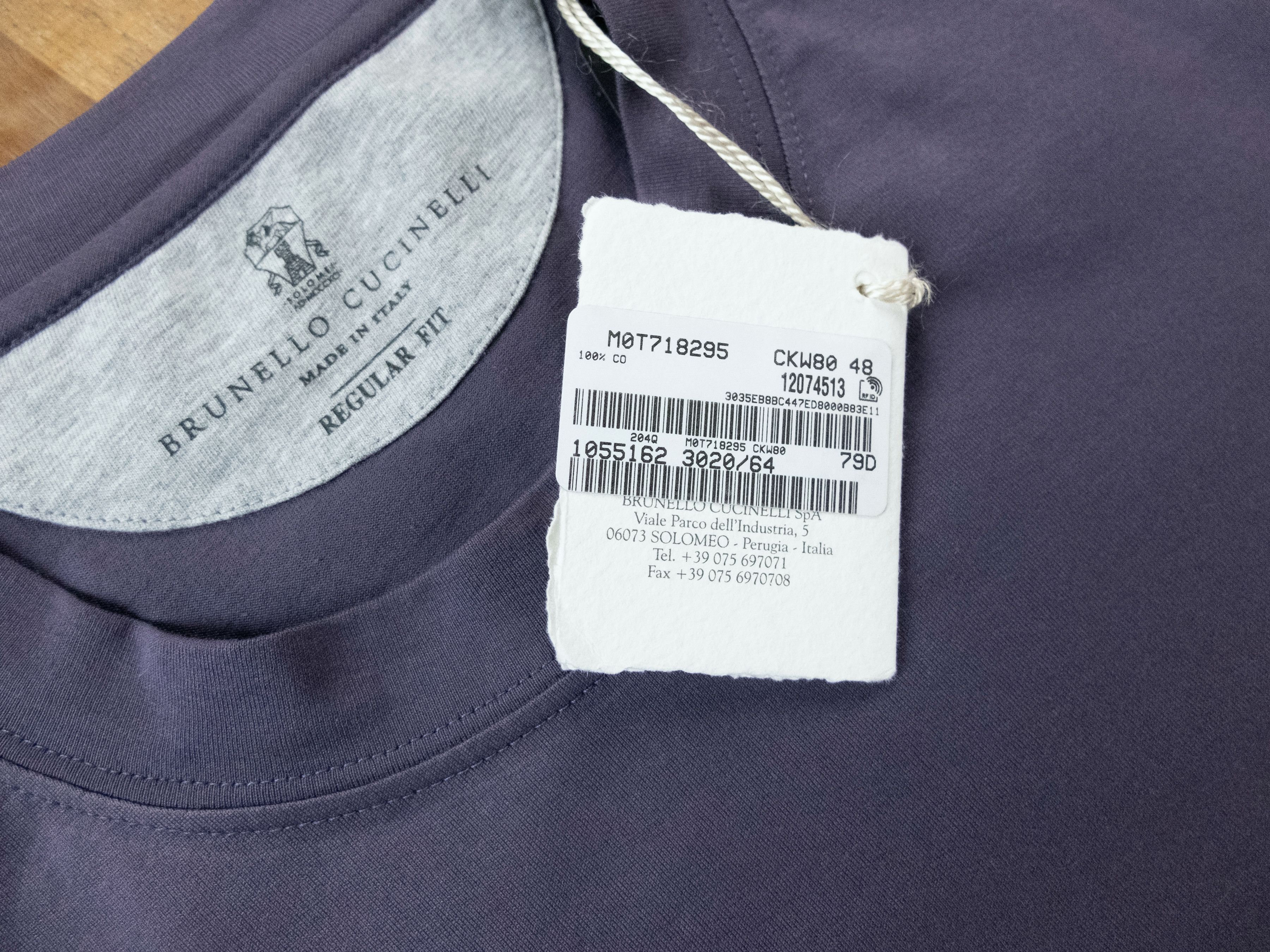 Brunello Cucinelli BRUNELLO CUCINELLI purple regular fit slogan t-shirt Small Size US S / EU 44-46 / 1 - 7 Thumbnail