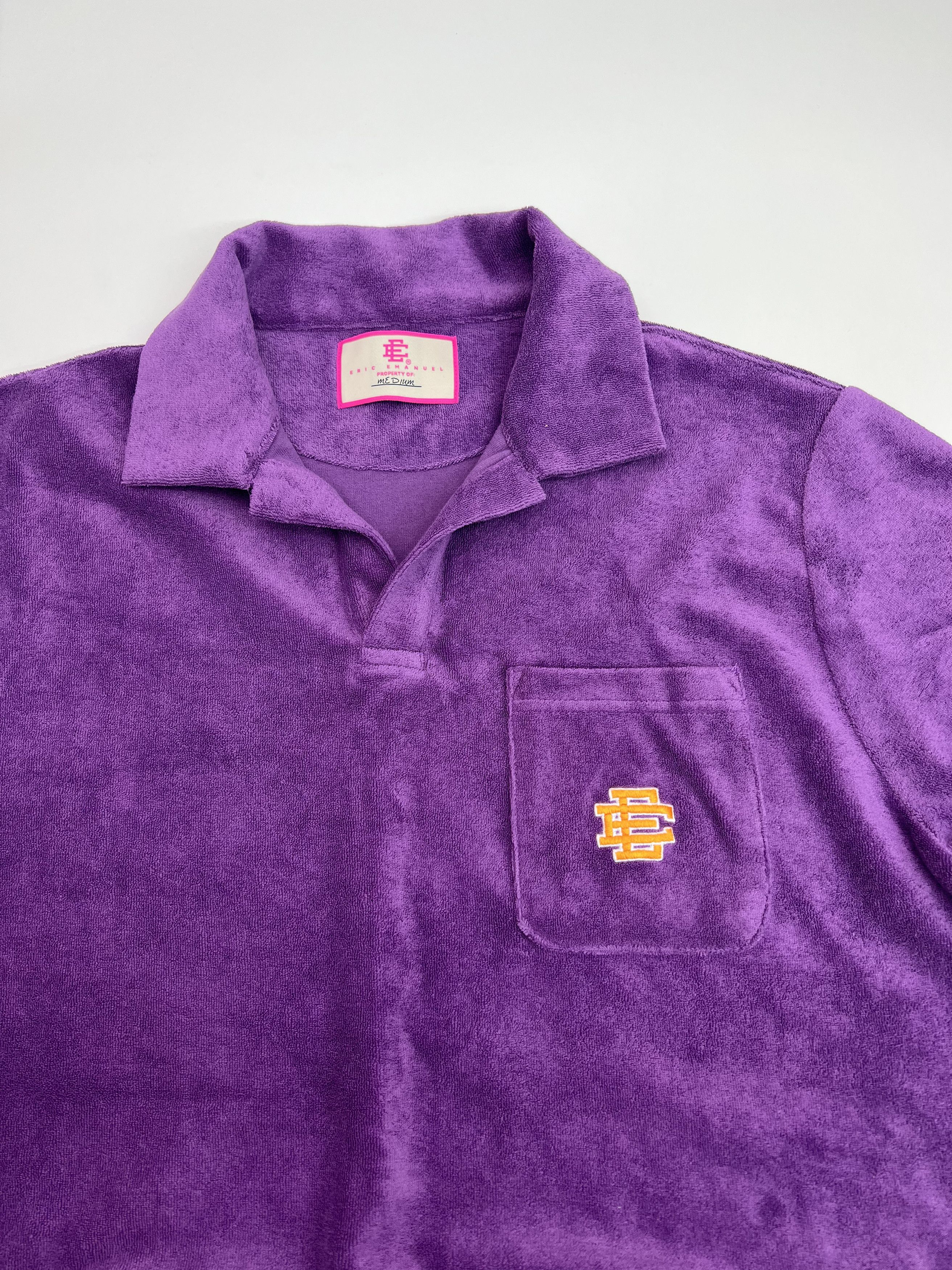 Eric Emanuel EE Terry Knit Polo Purple Orange Medium Size US M / EU 48-50 / 2 - 2 Thumbnail