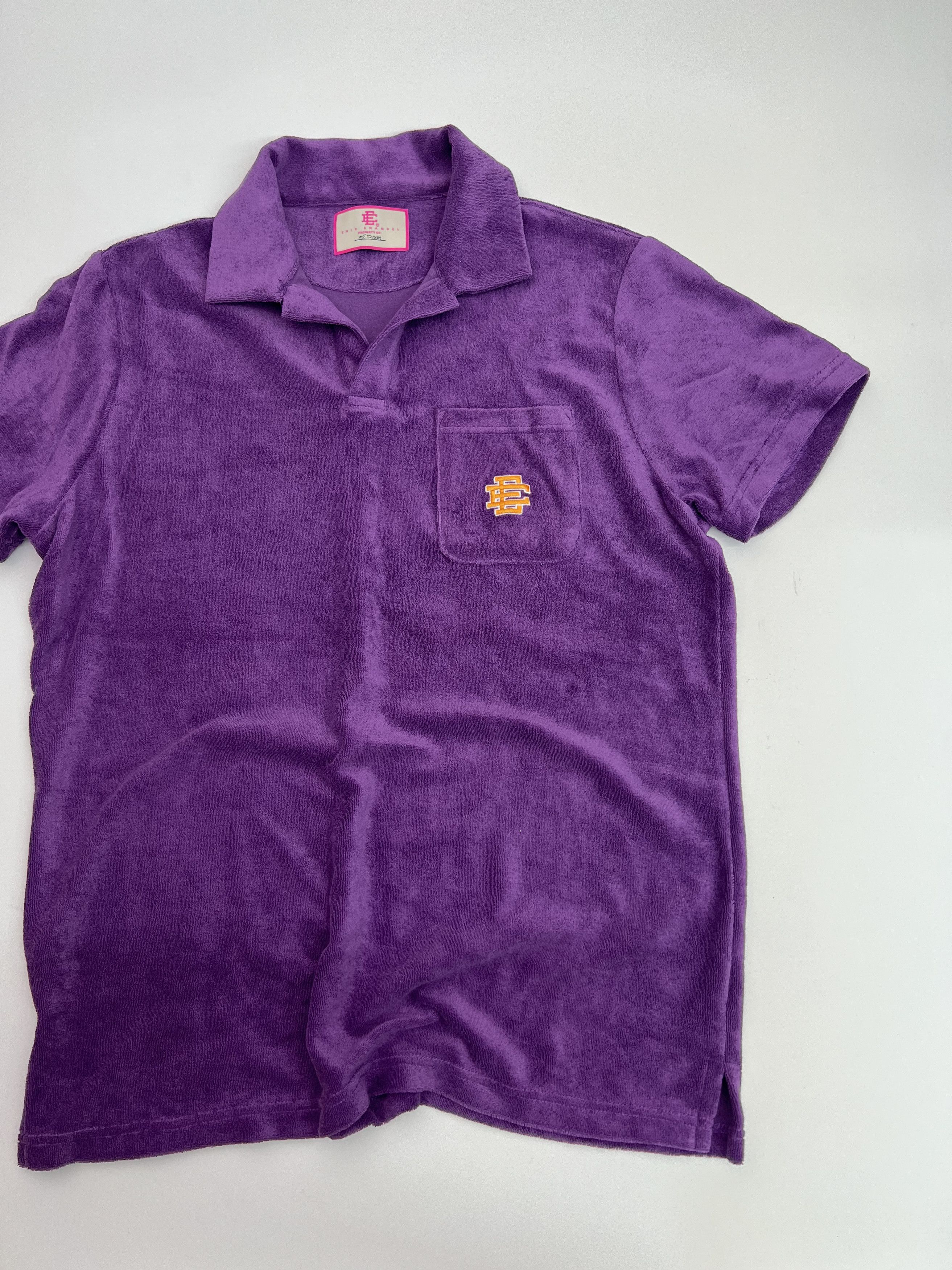 EE Terry Knit Polo Purple Orange Medium