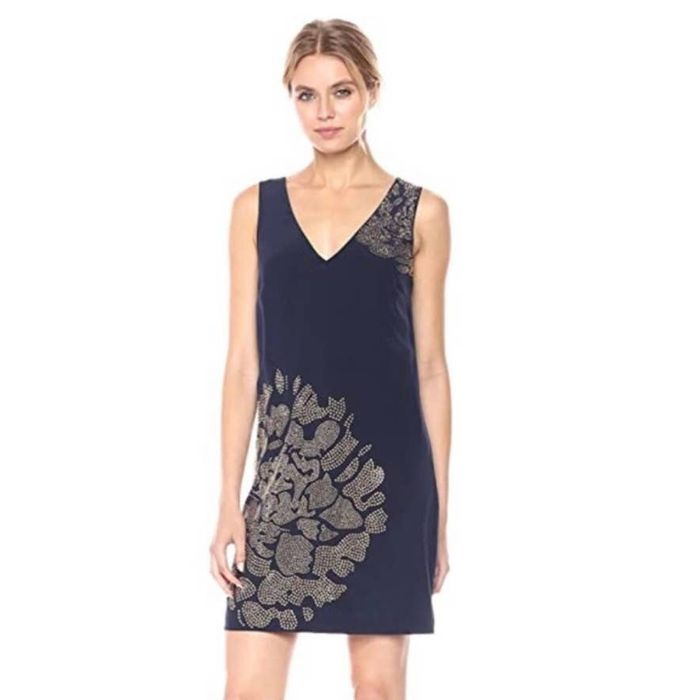 Trina Glitter Maxi Gown (Navy) main image 1