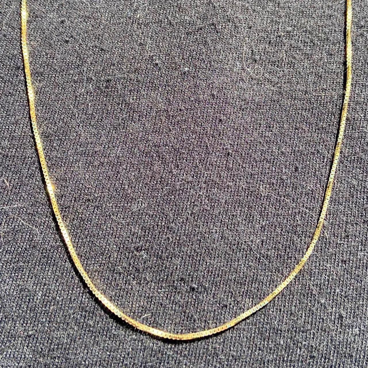 Jewelry Gold Chain Solid 14k Gold Box Chain 1mm 20in Stamped 14k Size ONE SIZE - 3 Thumbnail