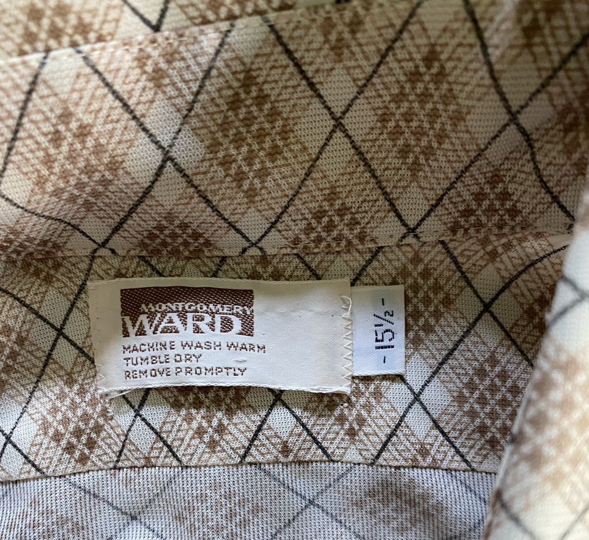 Retrofit Vintage 60’s Montgomery Ward Plaid Polyester Style Button Up Size US L / EU 52-54 / 3 - 7 Thumbnail