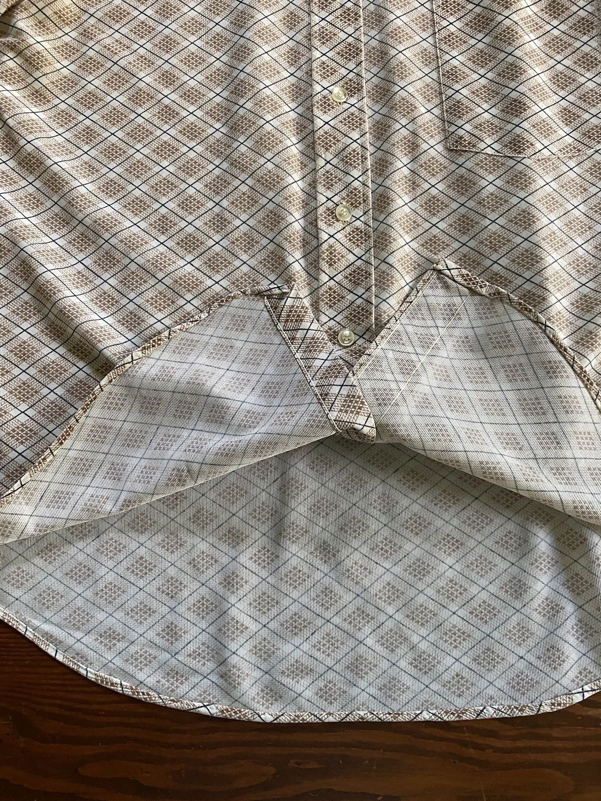 Retrofit Vintage 60’s Montgomery Ward Plaid Polyester Style Button Up Size US L / EU 52-54 / 3 - 4 Thumbnail