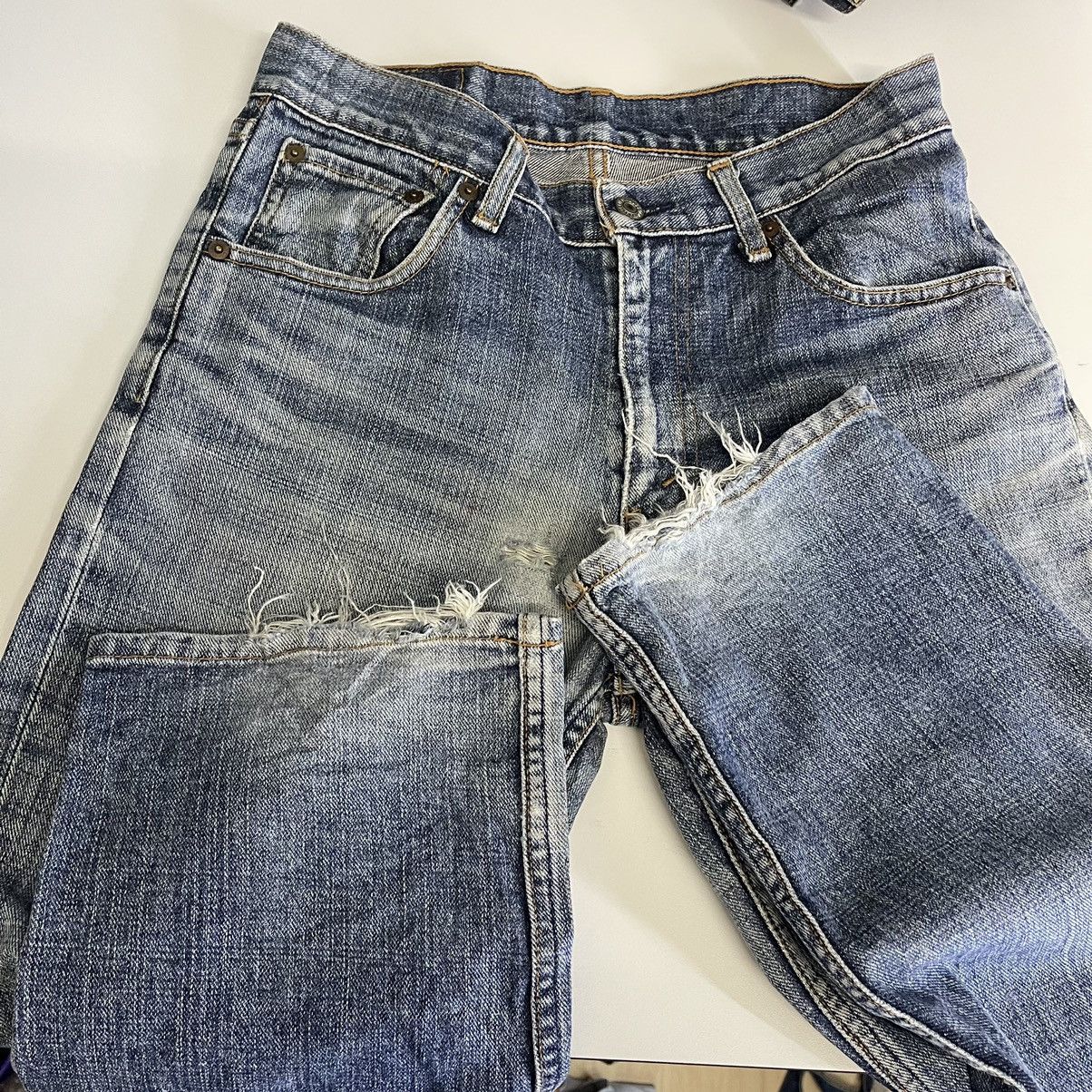 Levi's × Vintage 90s Levis 533 Faded Blue Distressed Denim Size US 30 / EU 46 - 13 Thumbnail