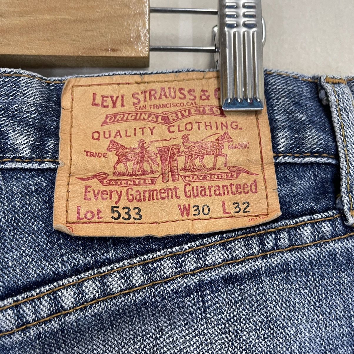 Levi's × Vintage 90s Levis 533 Faded Blue Distressed Denim Size US 30 / EU 46 - 15 Thumbnail