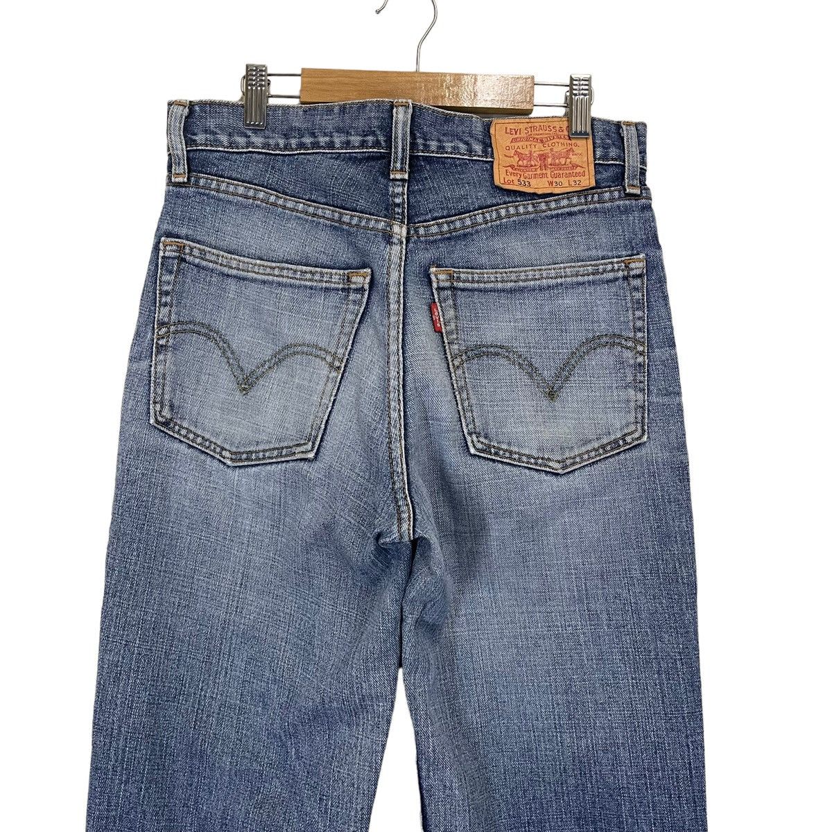 Levi's × Vintage 90s Levis 533 Faded Blue Distressed Denim Size US 30 / EU 46 - 10 Thumbnail