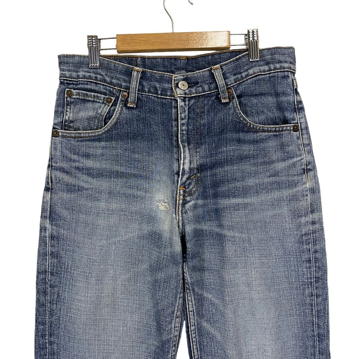 Levi's × Vintage 90s Levis 533 Faded Blue Distressed Denim Size US 30 / EU 46 - 3 Thumbnail