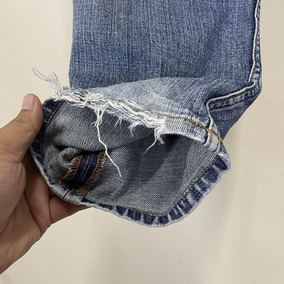 Levi's × Vintage 90s Levis 533 Faded Blue Distressed Denim Size US 30 / EU 46 - 14 Thumbnail