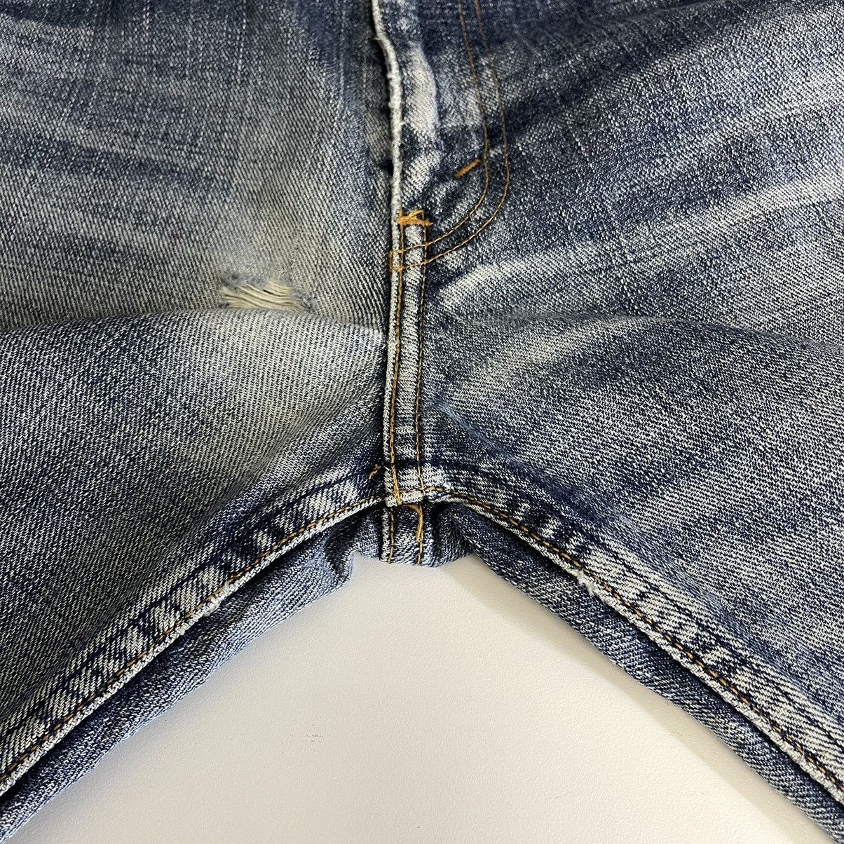 Levi's × Vintage 90s Levis 533 Faded Blue Distressed Denim Size US 30 / EU 46 - 5 Thumbnail