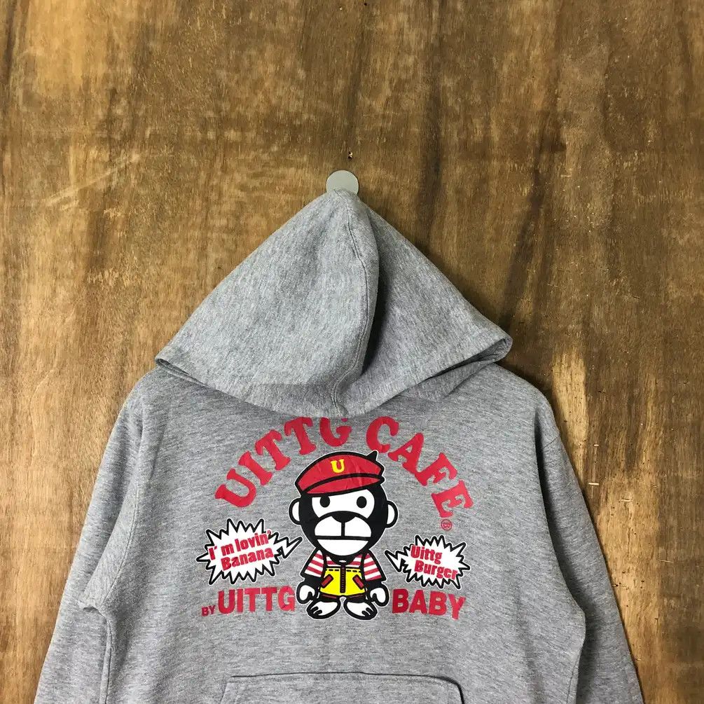Japanese Brand × Vintage Vintage Uittg Baby Milo Cafe Buger Grey Hoodies #0065 Size US M / EU 48-50 / 2 - 2 Thumbnail