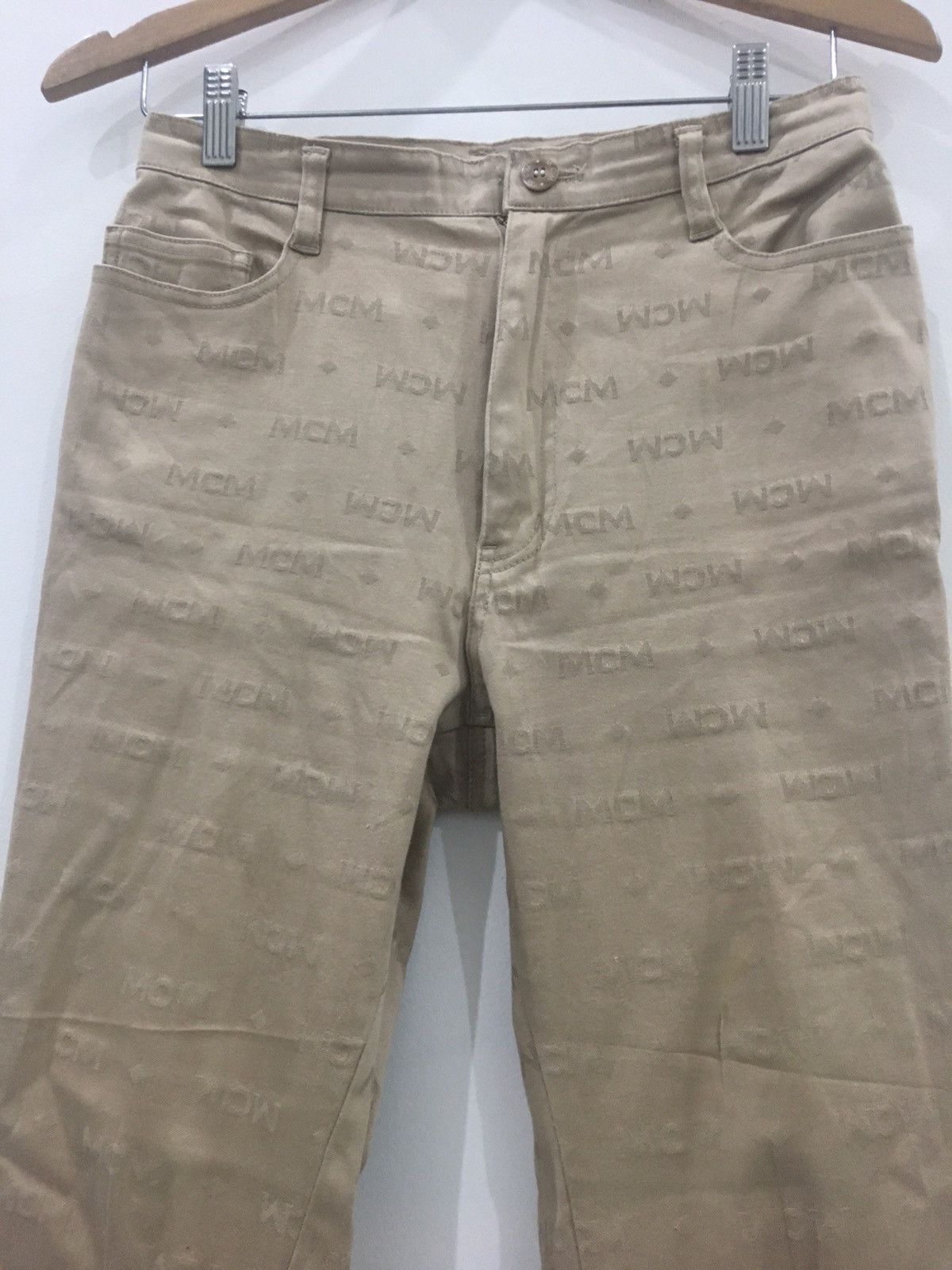 Designer MCM - SLIM STRETCH OVERPRINT SIGNATURE MONOGRAM MCM LOGO Size US 28 / EU 44 - 9 Thumbnail