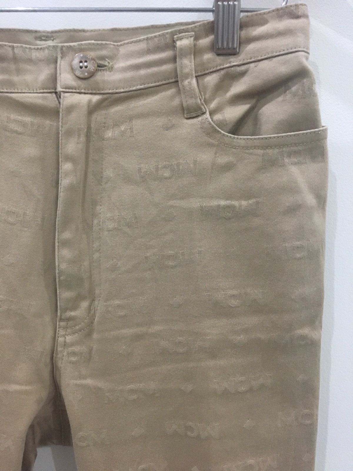 Designer MCM - SLIM STRETCH OVERPRINT SIGNATURE MONOGRAM MCM LOGO Size US 28 / EU 44 - 5 Thumbnail