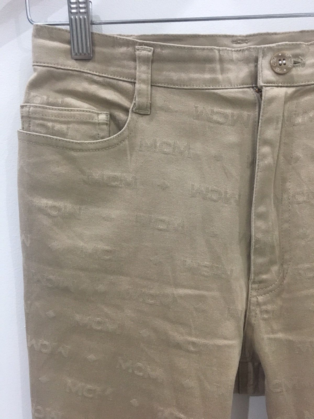 Designer MCM - SLIM STRETCH OVERPRINT SIGNATURE MONOGRAM MCM LOGO Size US 28 / EU 44 - 4 Thumbnail