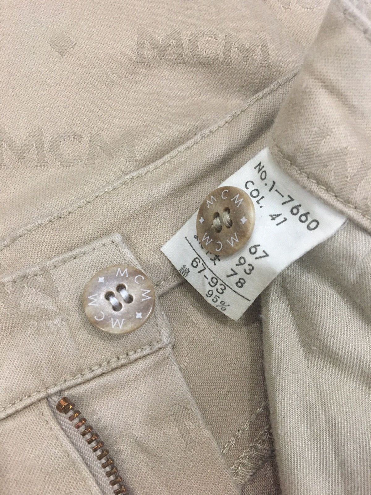 Designer MCM - SLIM STRETCH OVERPRINT SIGNATURE MONOGRAM MCM LOGO Size US 28 / EU 44 - 13 Thumbnail