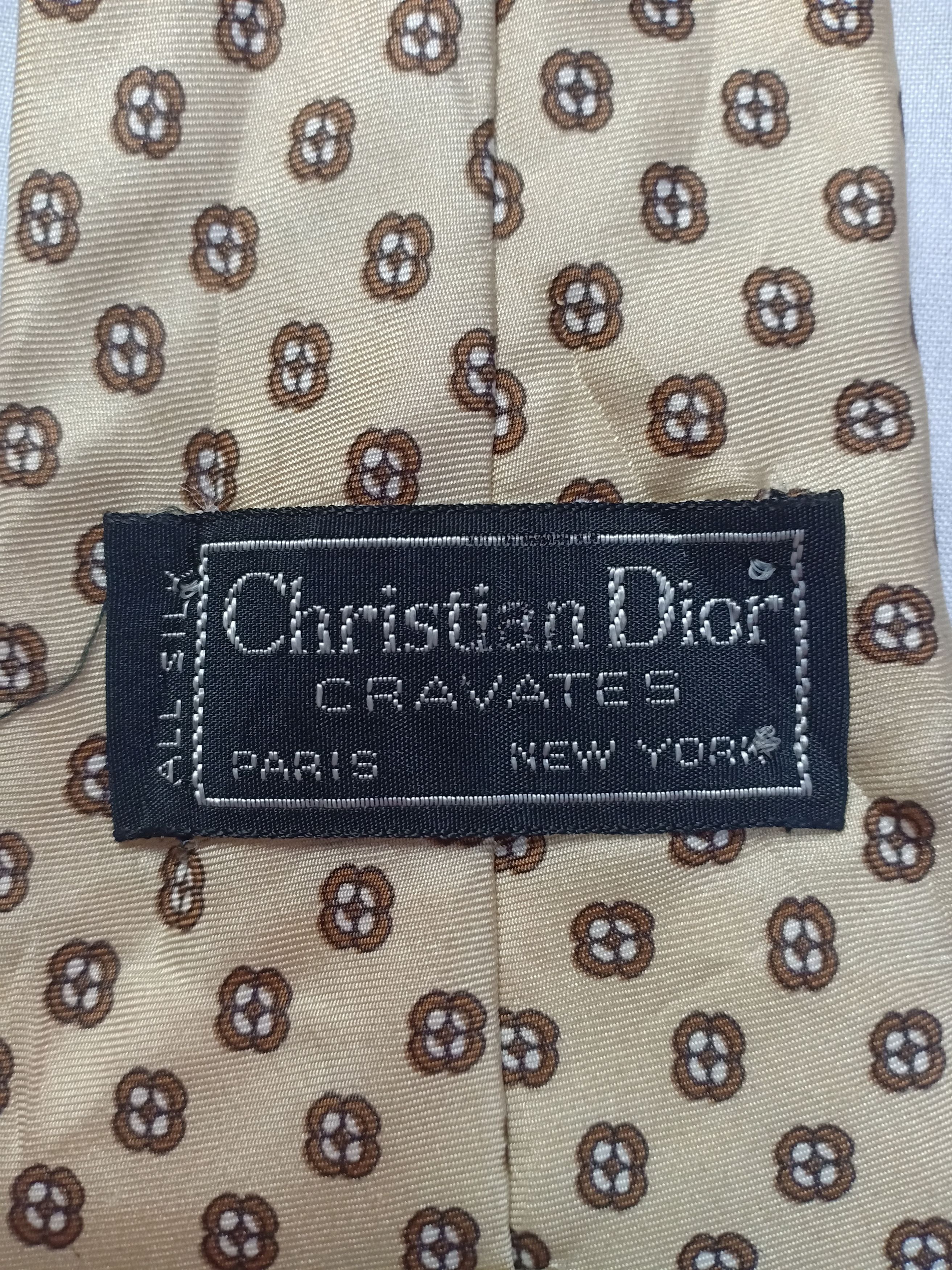 Christian Dior Monsieur Vintage Christian Dior Cravates Necktie 100% Silk Size ONE SIZE - 1 Thumbnail