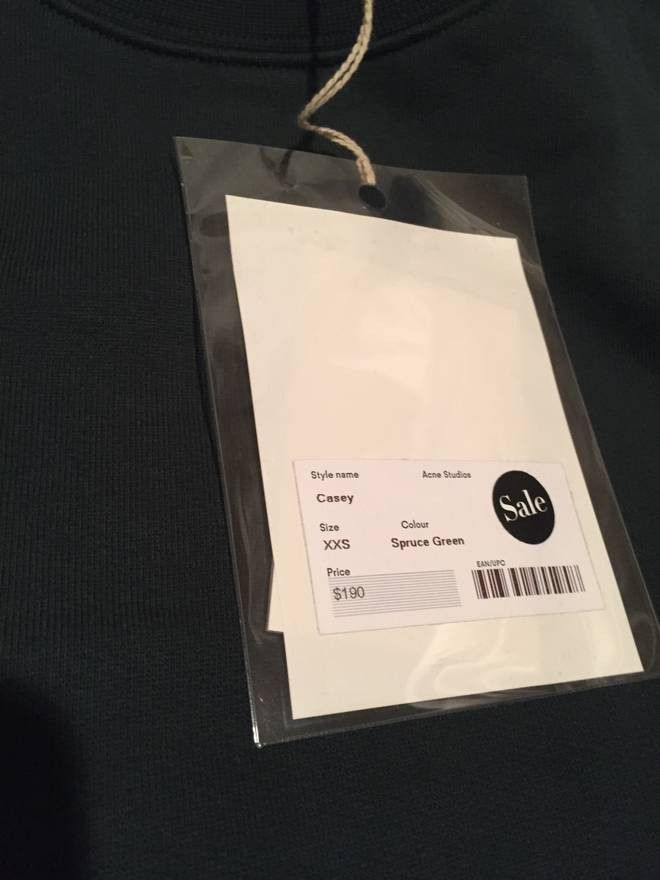 Acne Studios Fits XS-S Casey Spruce Green Crew Neck Size US XXS / EU 40 - 5 Thumbnail
