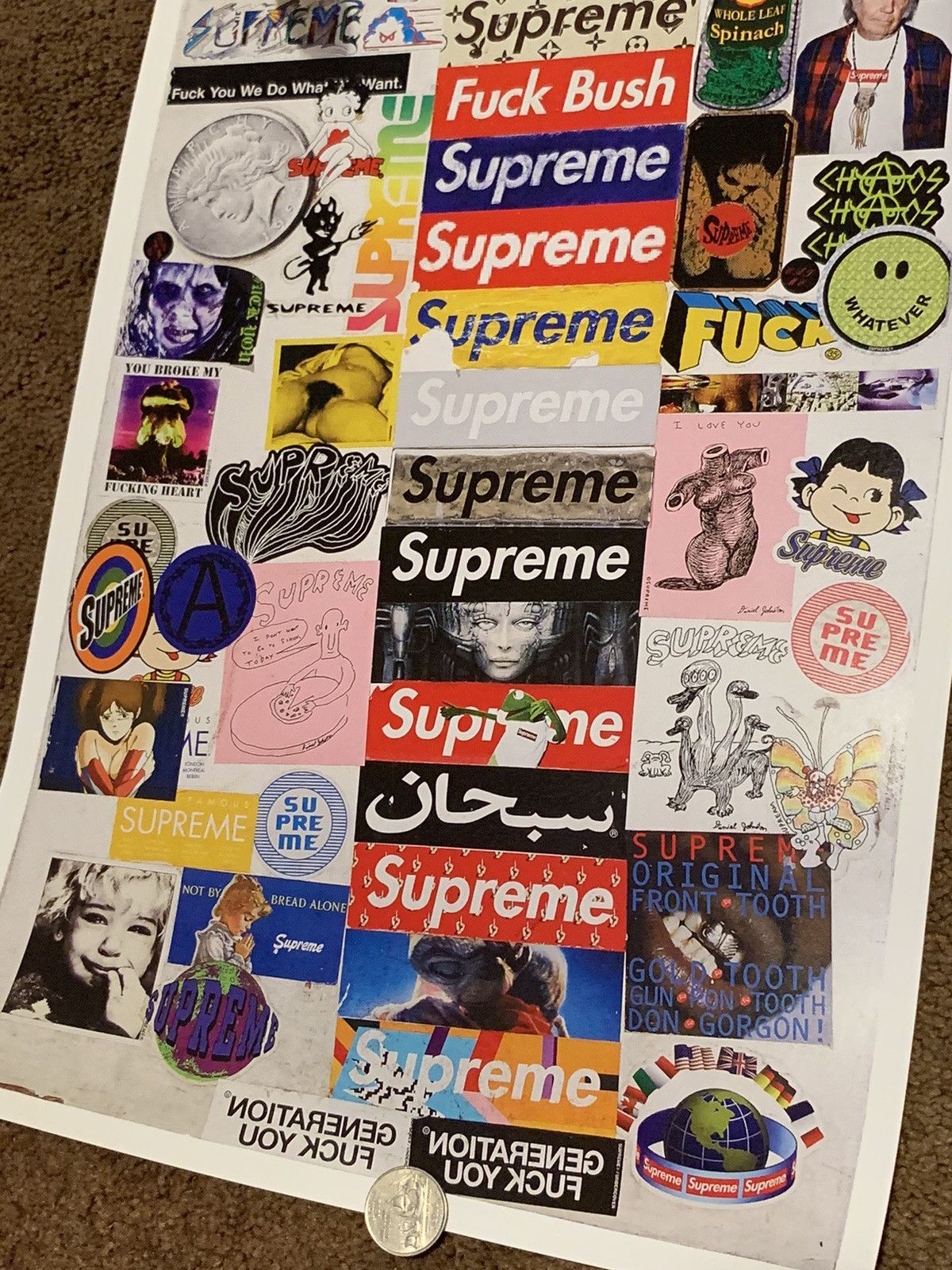 supreme ポスター Supreme Star Design ポスター A2サイズ アートポスター