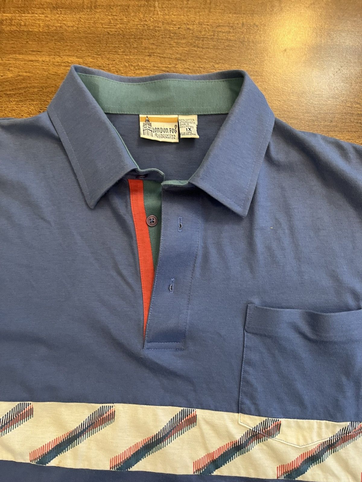 London Fog × Vintage Vintage 90s Mens Polo Shirt Size US XXL / EU 58 / 5 - 3 Thumbnail
