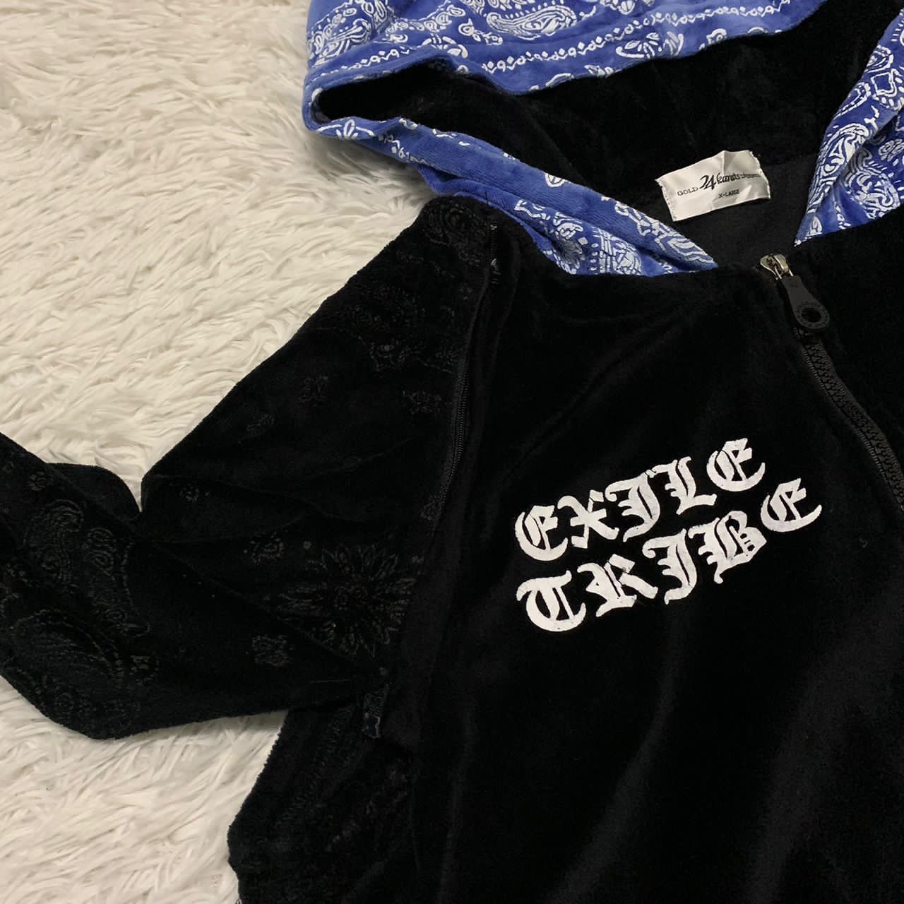 Japanese Brand Gold 24 Karats paisley hoodie Size US L / EU 52-54 / 3 - 9 Thumbnail