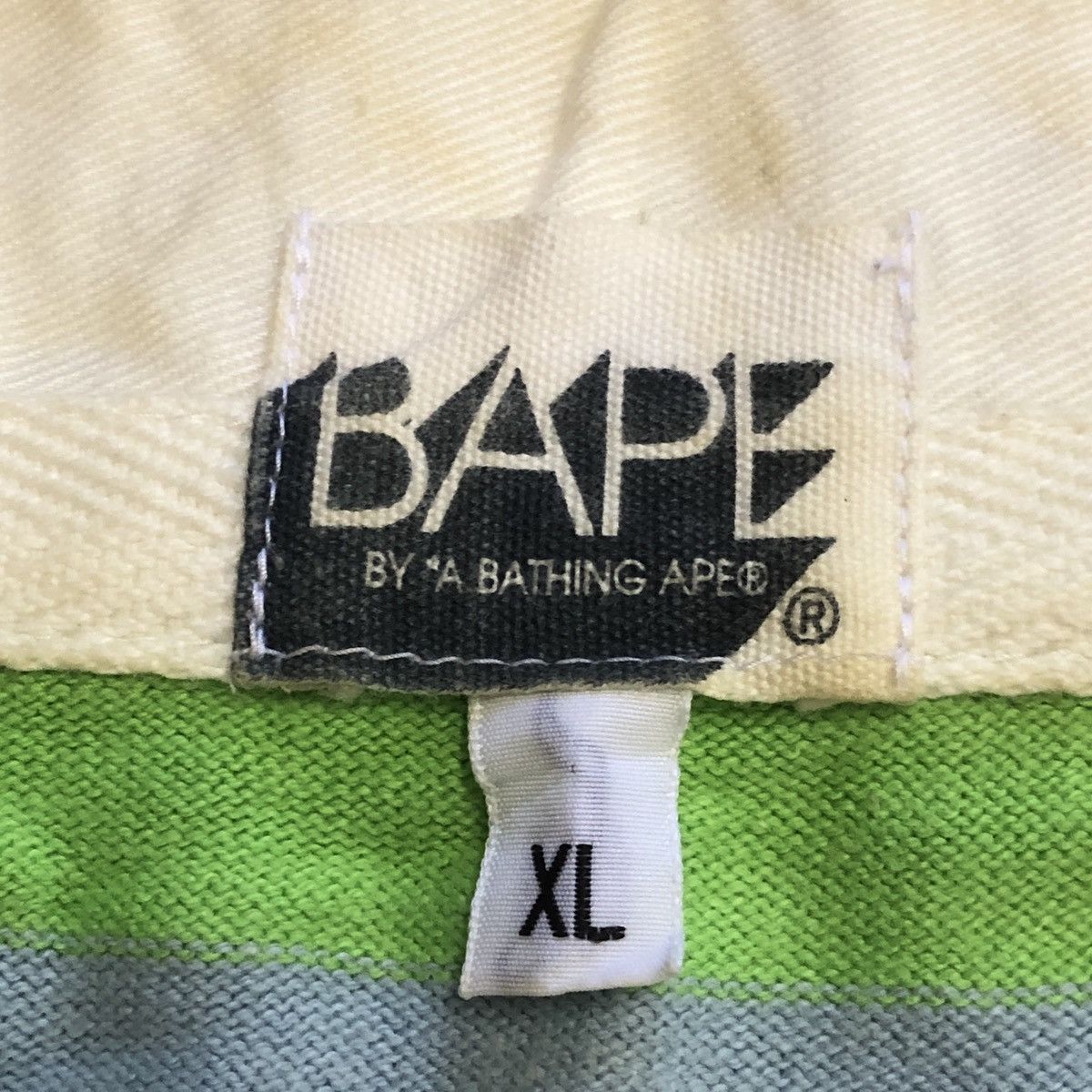 Bape 🔥OG BAPE Stripe Polo Rugby Shirts Size US XL / EU 56 / 4 - 4 Thumbnail