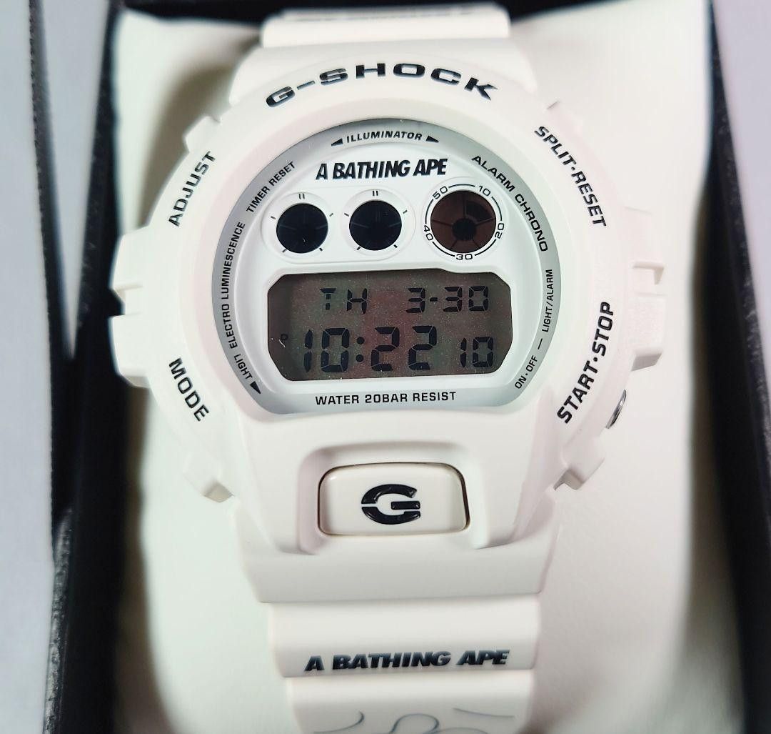 Bape G Shock A BATHING APE x G SHOCK DW 6900FS Digital Watch White Grailed