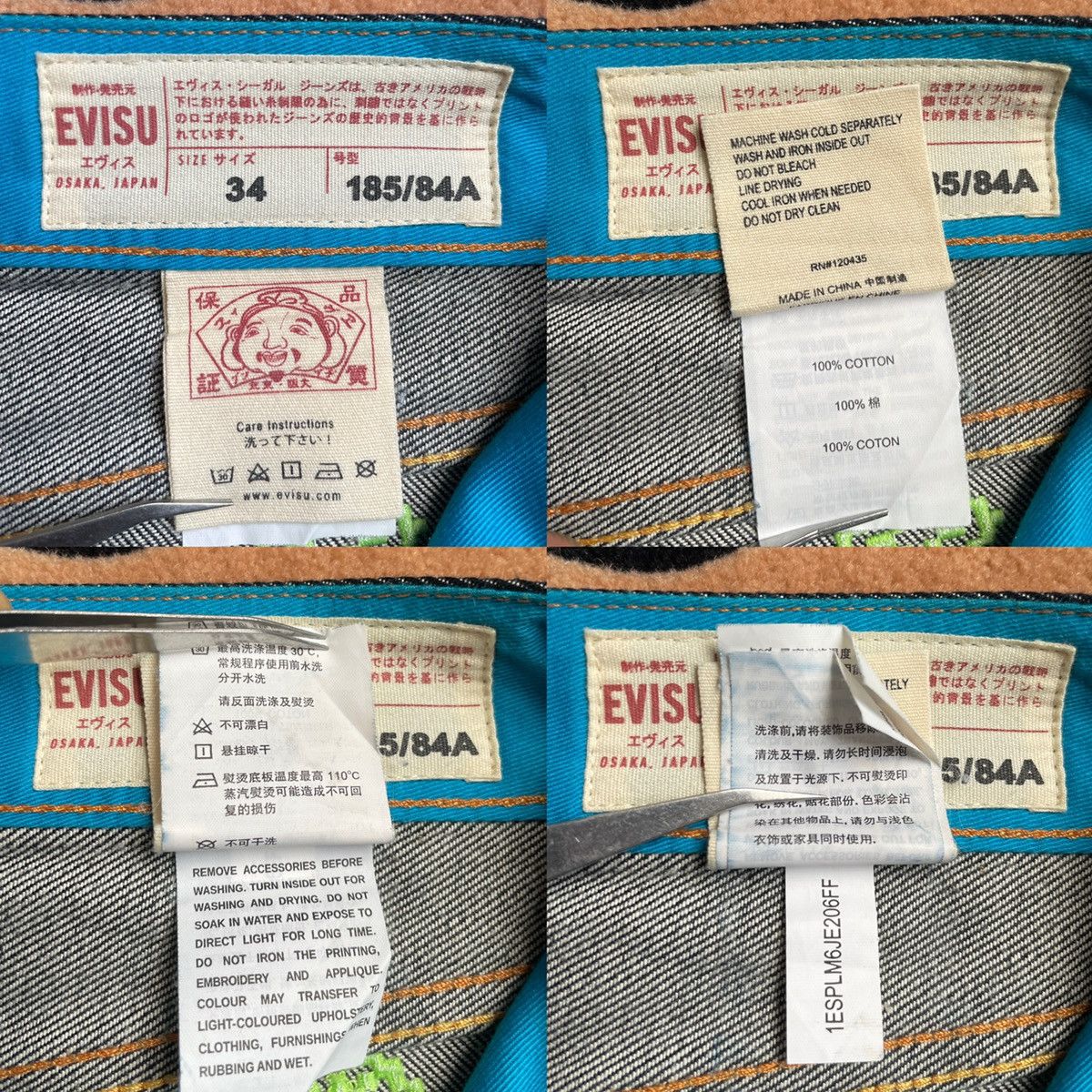 Evisu EVISU daicock style cropped denim pants size：34 Size US 34 / EU 50 - 4 Thumbnail