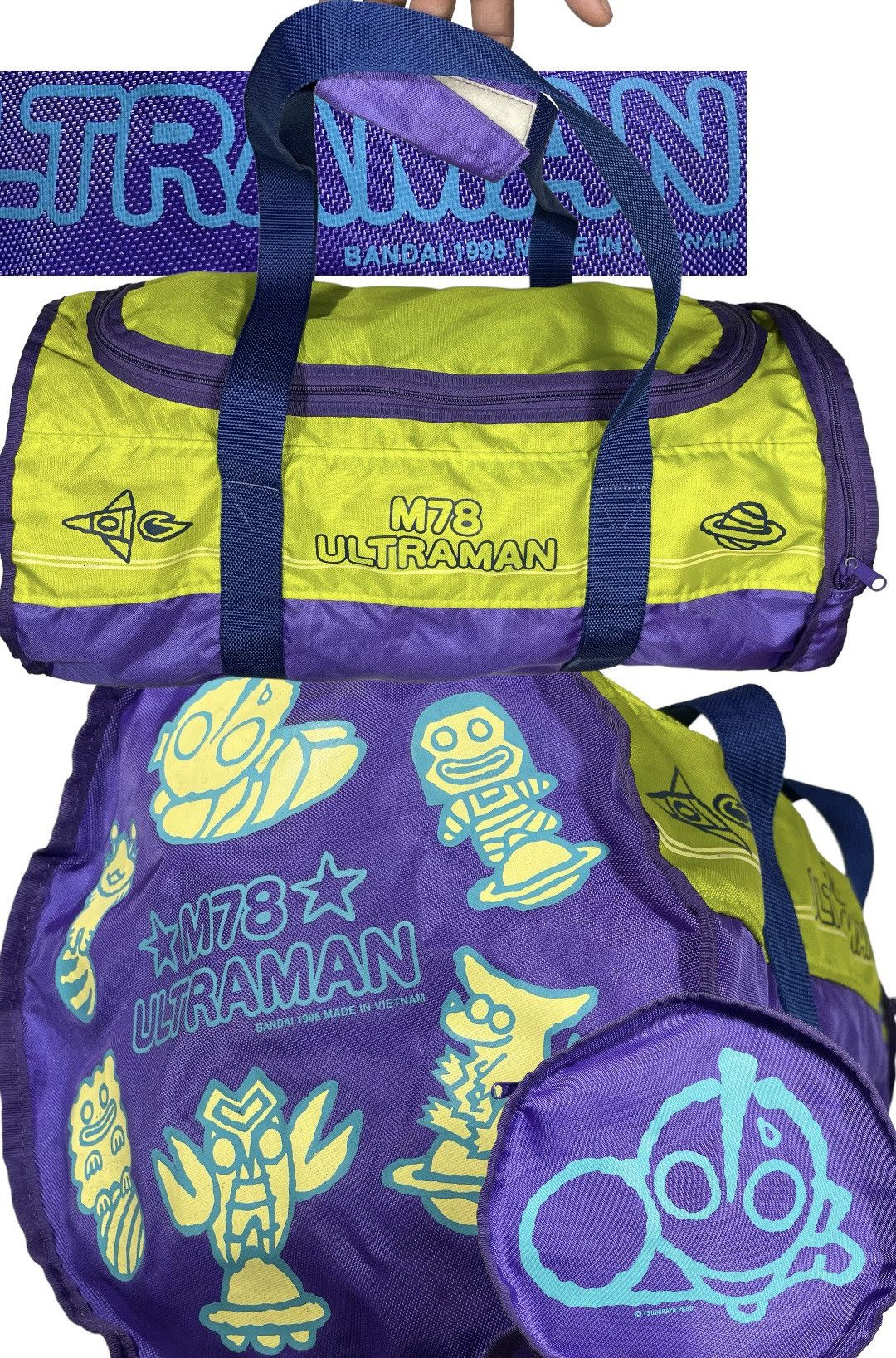 Anime × Japanese Brand × Vintage Vintage 1998 Ultraman M78 Anime Bandai Japan Duffle Bag comi Size ONE SIZE - 1 Thumbnail