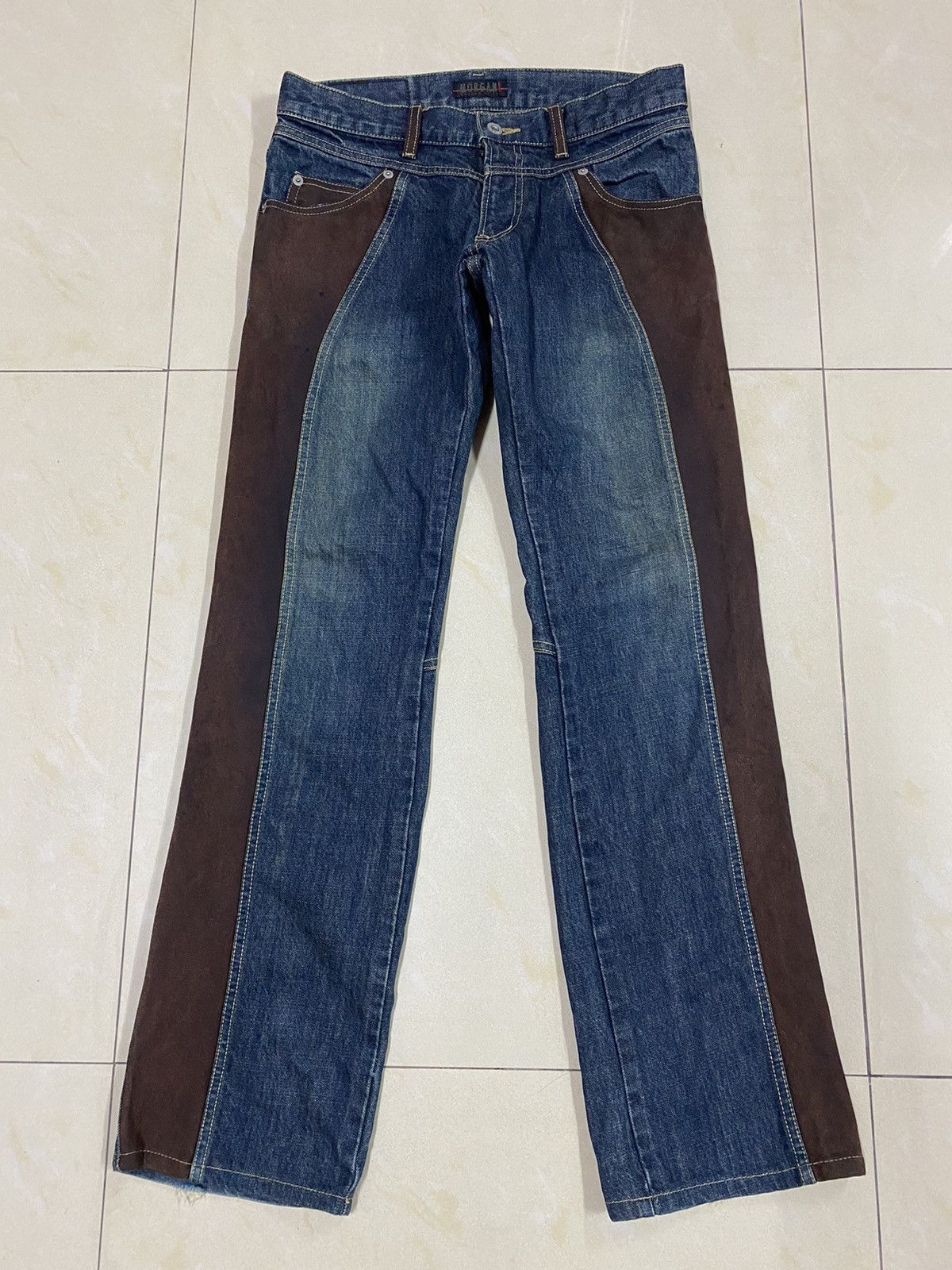 Japanese Brand × KMRii × Morgan Homme Japanese Brand Morgan Homme Suede Leather Denim Size US 30 / EU 46 - 1 Thumbnail