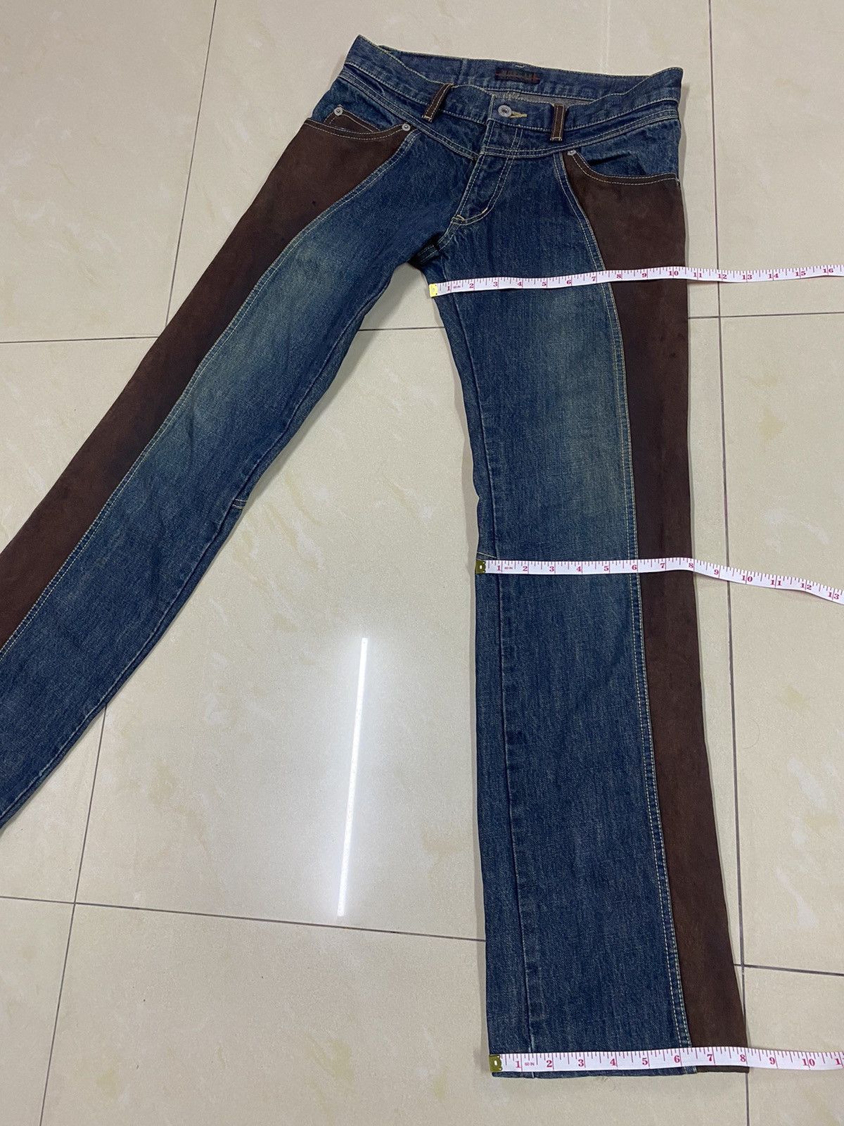 Japanese Brand × KMRii × Morgan Homme Japanese Brand Morgan Homme Suede Leather Denim Size US 30 / EU 46 - 12 Thumbnail