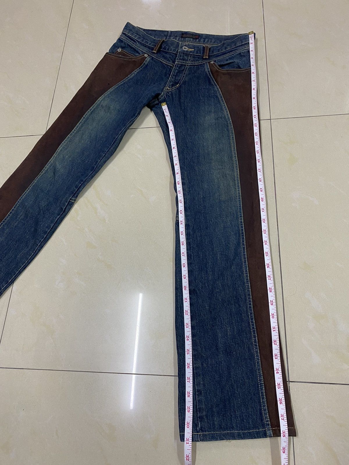 Japanese Brand × KMRii × Morgan Homme Japanese Brand Morgan Homme Suede Leather Denim Size US 30 / EU 46 - 13 Thumbnail