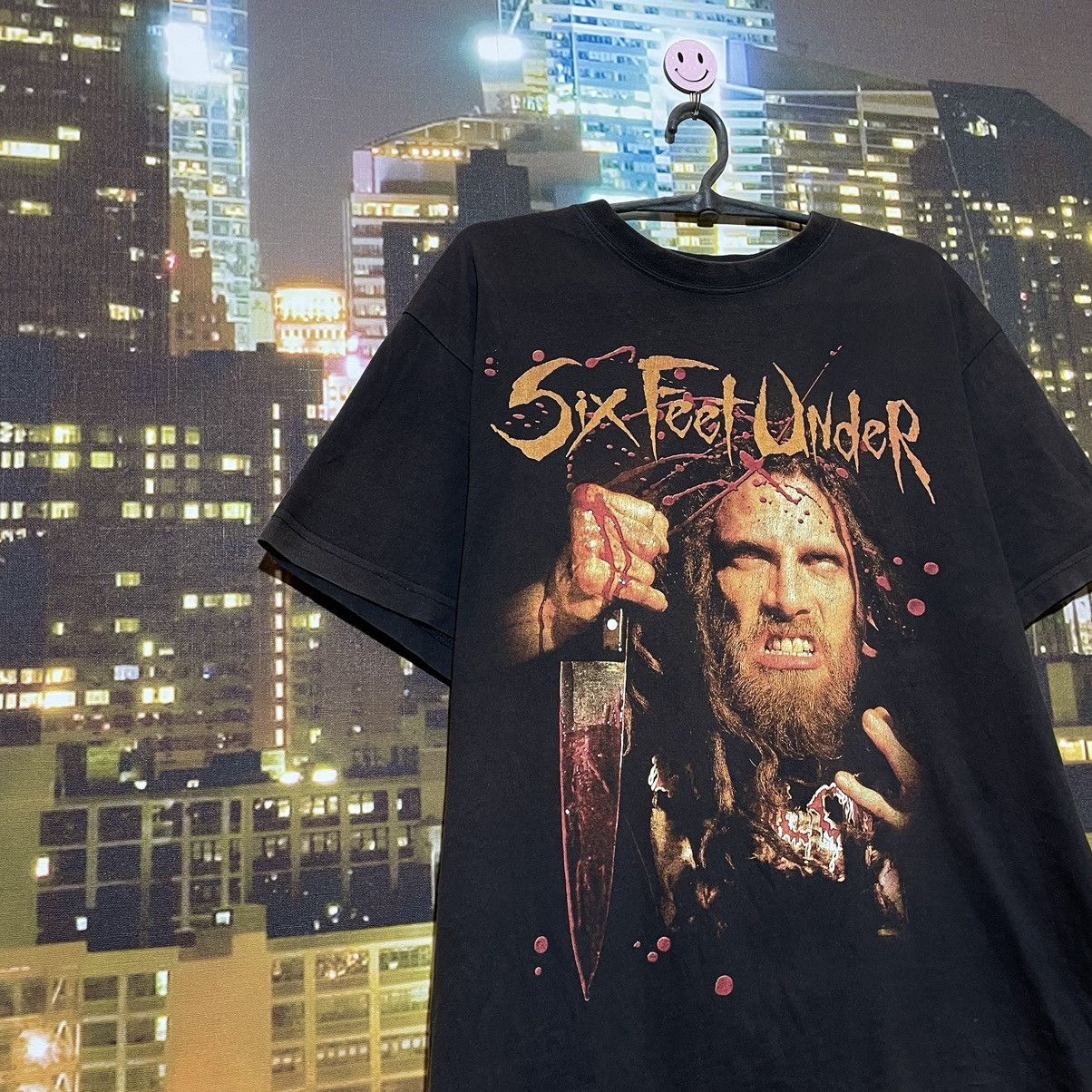 Band Tees Vintage 90s 666 Skulls Sexy Vamp Dead Face Horror Tee 90s Size US M / EU 48-50 / 2 - 2 Thumbnail