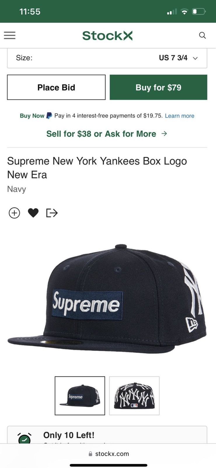 Supreme MLB Teams Box Logo New Era Cap 59Fifty 6colors Size