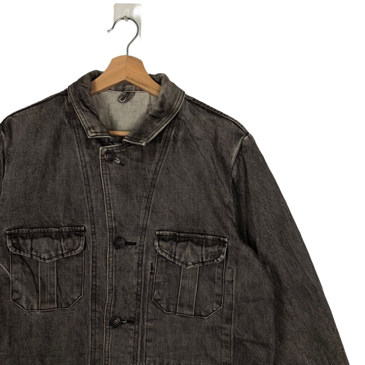 Indigo VINTAGE CHORE DENIM WORK JACKET SPELL BOUND ISSEY MIYAKE Size US M / EU 48-50 / 2 - 5 Thumbnail