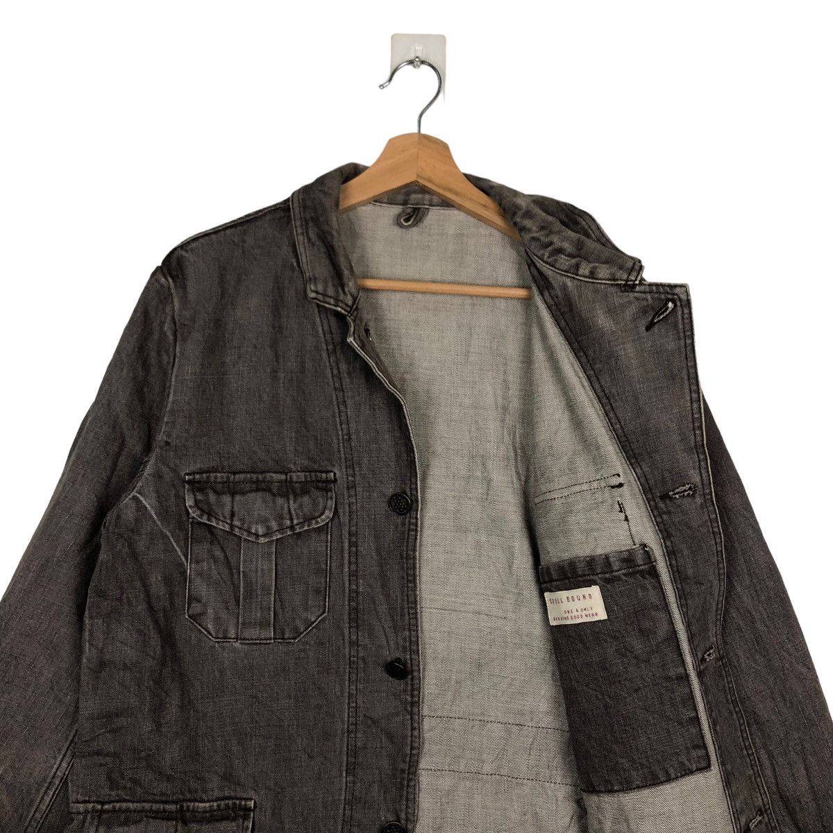 Indigo VINTAGE CHORE DENIM WORK JACKET SPELL BOUND ISSEY MIYAKE Size US M / EU 48-50 / 2 - 8 Thumbnail