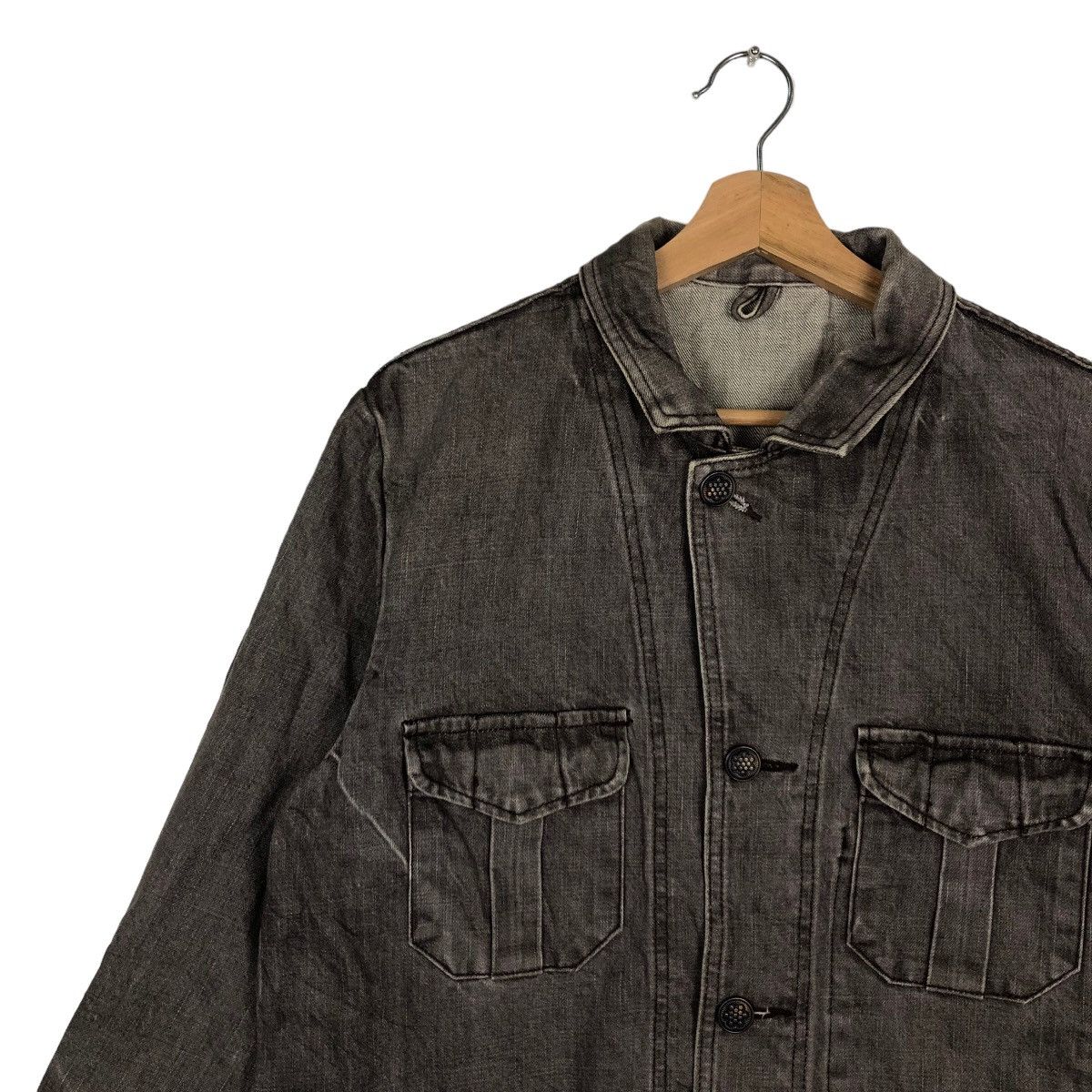 Indigo VINTAGE CHORE DENIM WORK JACKET SPELL BOUND ISSEY MIYAKE Size US M / EU 48-50 / 2 - 6 Thumbnail