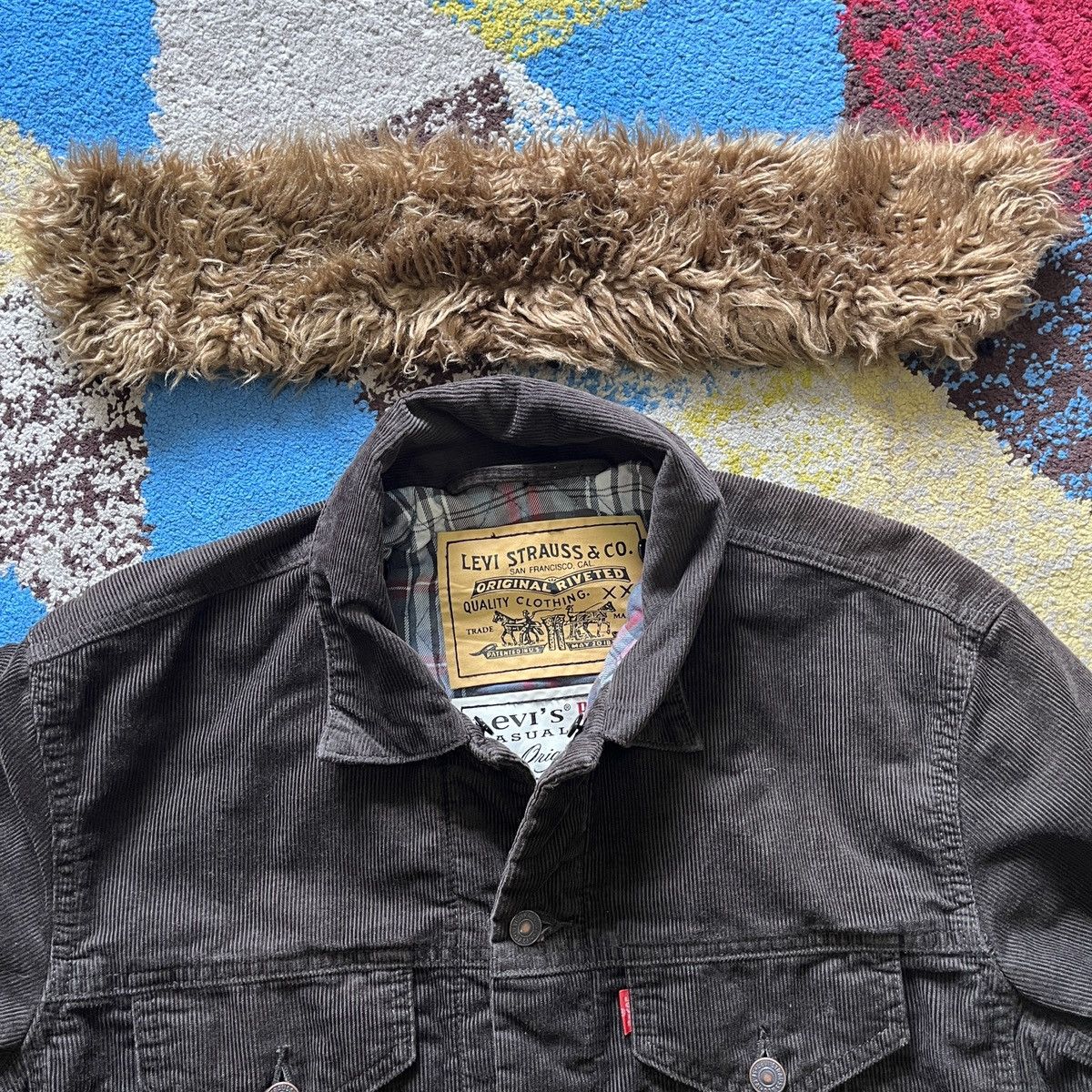 Levi's Levi's Denim Corduroy Trucker Jacket Red Tab Size US L / EU 52-54 / 3 - 12 Thumbnail