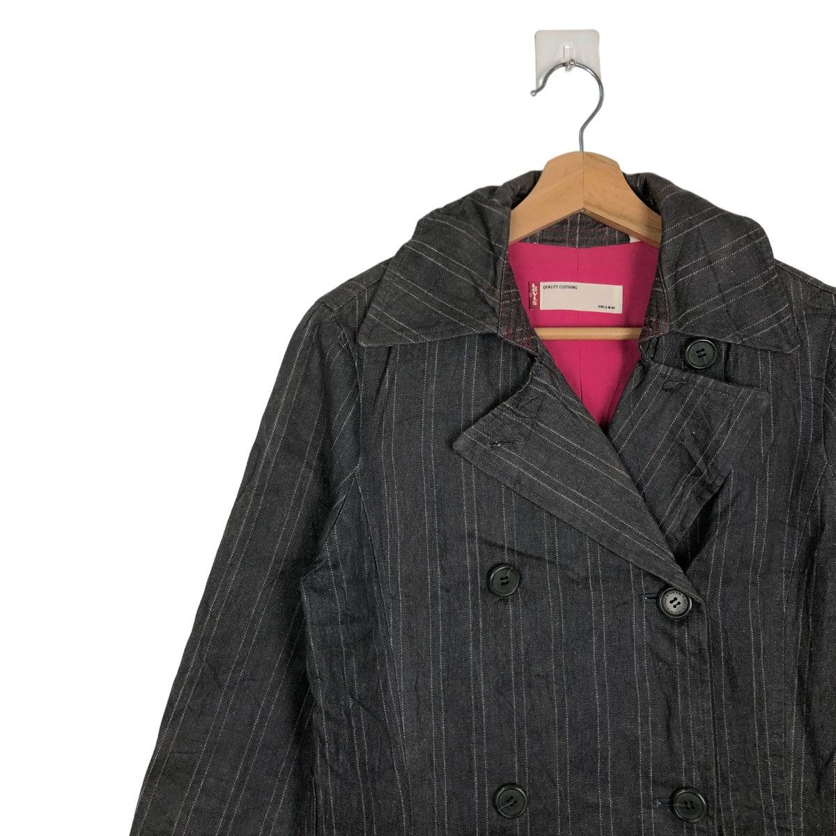Japanese Brand VINTAGE LONG JACKET CHORE STRIPED DESIGN LEVI’S RED TAG Size M / US 6-8 / IT 42-44 - 6 Thumbnail