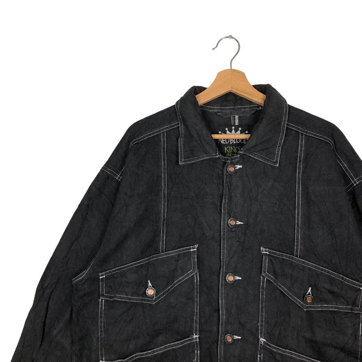 Japanese Brand NEO BLOOD BY STUSSY USA HIKORY CHORE JACKET MULTI POCKET Size US L / EU 52-54 / 3 - 6 Thumbnail