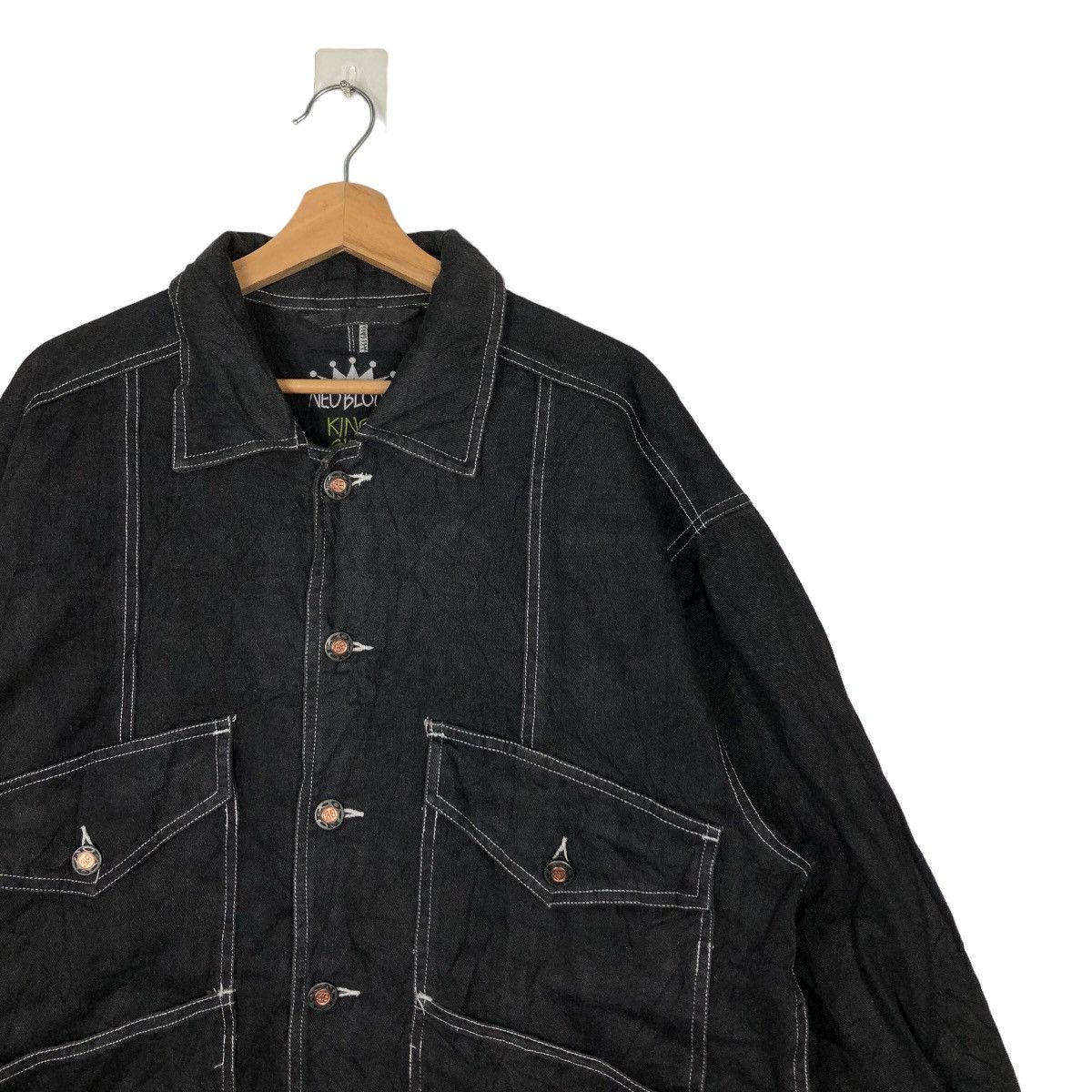 Japanese Brand NEO BLOOD BY STUSSY USA HIKORY CHORE JACKET MULTI POCKET Size US L / EU 52-54 / 3 - 5 Thumbnail