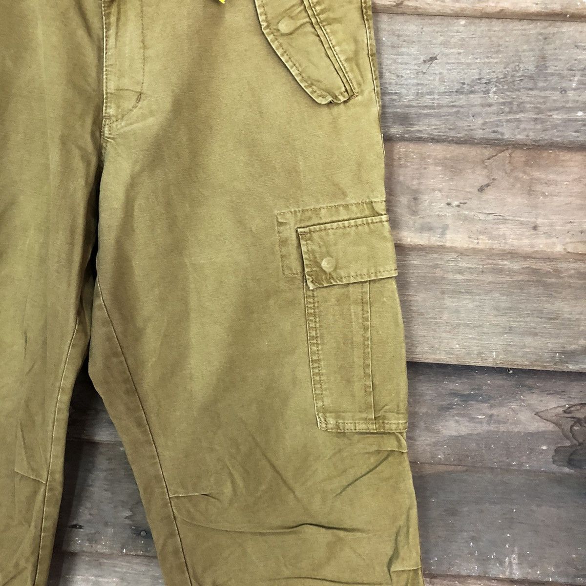 Japanese Brand DL Uniqlo Mustard Brown Cargo Multipocket Pants #1893 Size US 33 - 7 Thumbnail