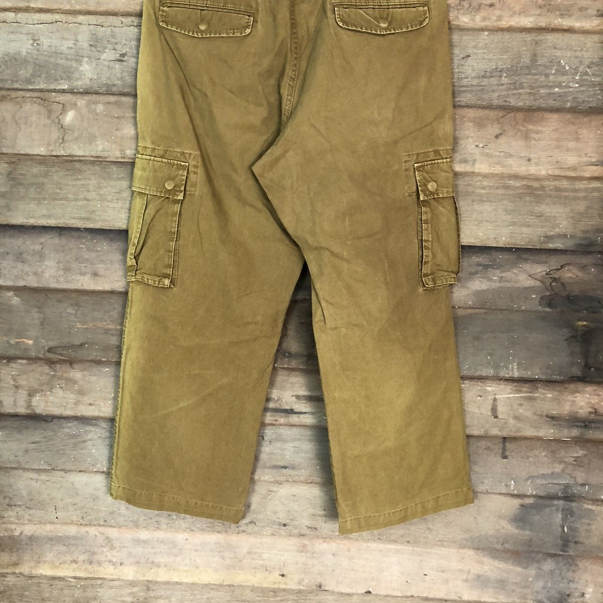 Japanese Brand DL Uniqlo Mustard Brown Cargo Multipocket Pants #1893 Size US 33 - 13 Thumbnail