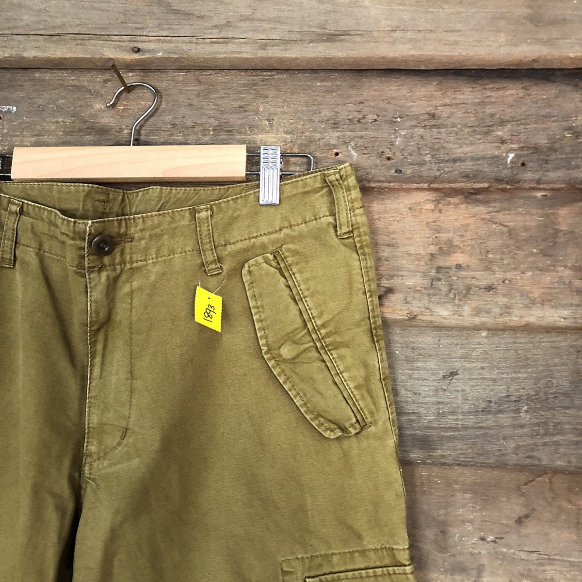 Japanese Brand DL Uniqlo Mustard Brown Cargo Multipocket Pants #1893 Size US 33 - 5 Thumbnail